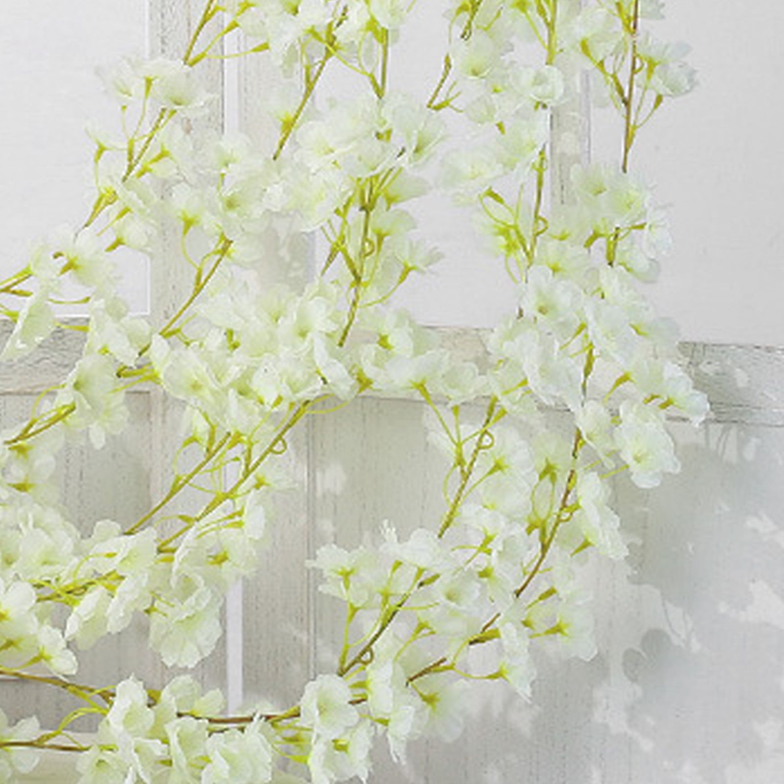 Artificial Flower Rattan Single 1.8m 135pcs Flowers Head Vivid Decorative Silk view 8
