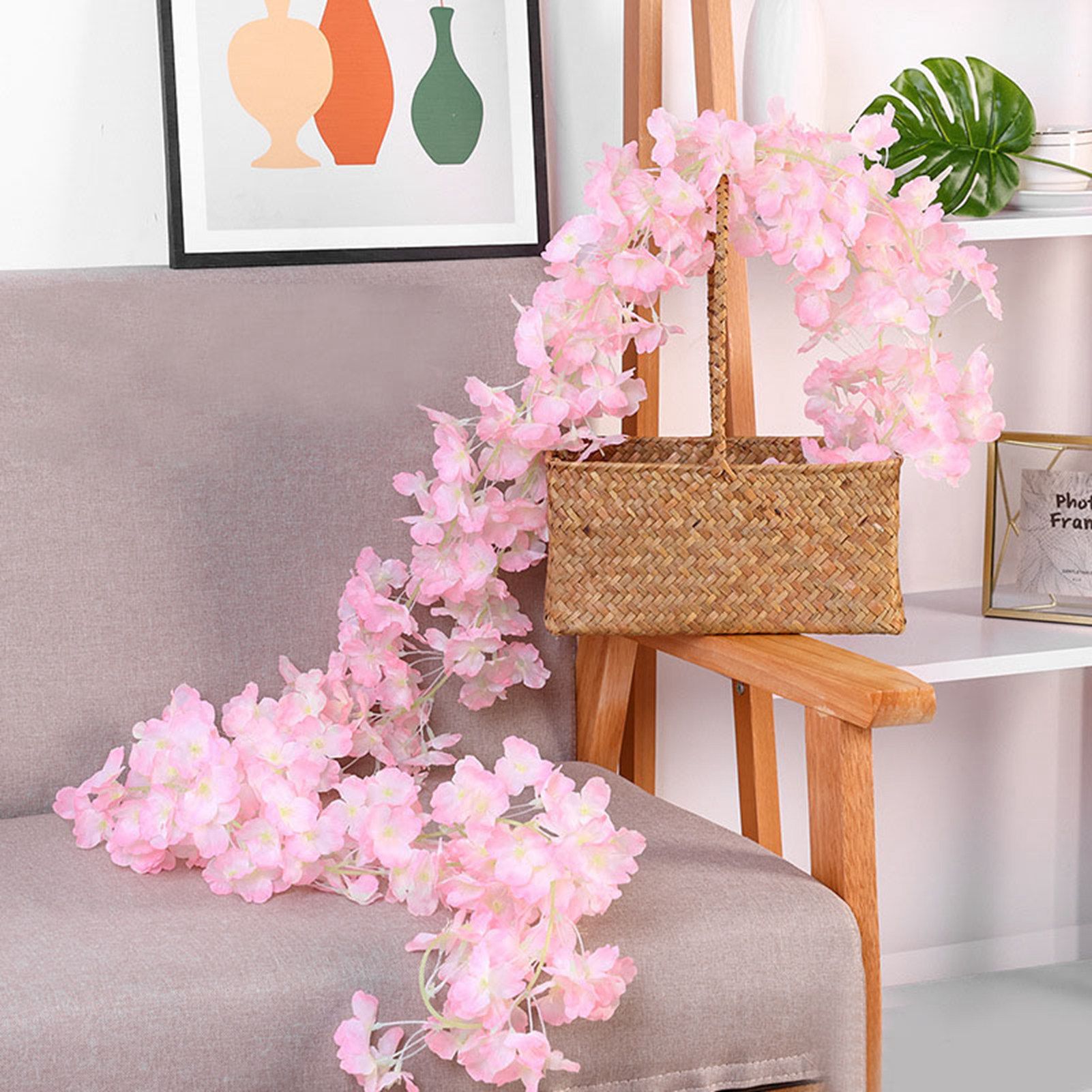 1.8m 256 Simulated Artificial Sakura Flower Garland Hanging Vines for Spring view 8