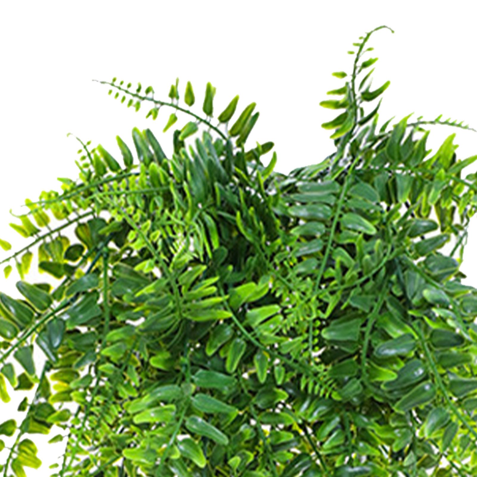 2pcs Artificial Hanging Plants Fern Plastic Green Fake Wall Hanging Ferns view 8