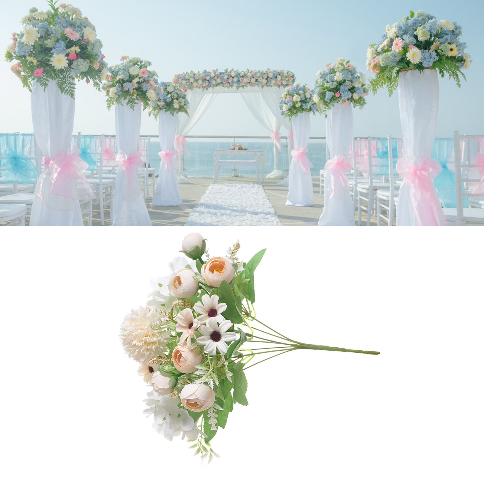Artificial Flower Exquisite Lifelike Silk Cloth Faux Flower for Photography view 5