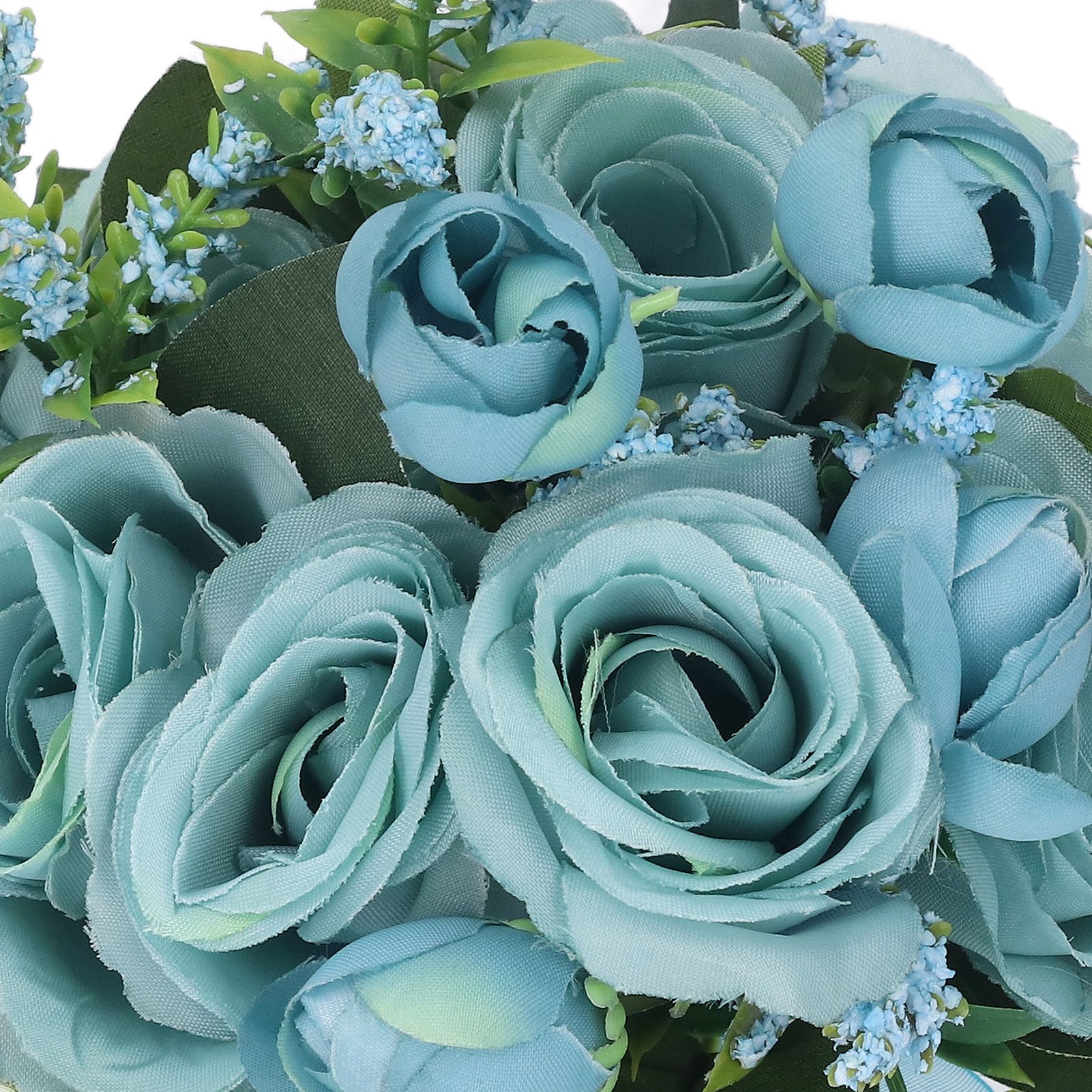 Wedding Bouquet Simulation Artificial Rose Lifelike Green Leaves Modern view 13