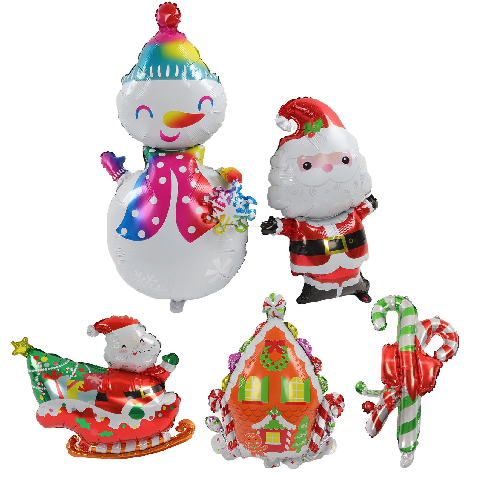 Christmas Foil Balloons Father Christmas Sleigh Father Christmas Snowman Candy view 4