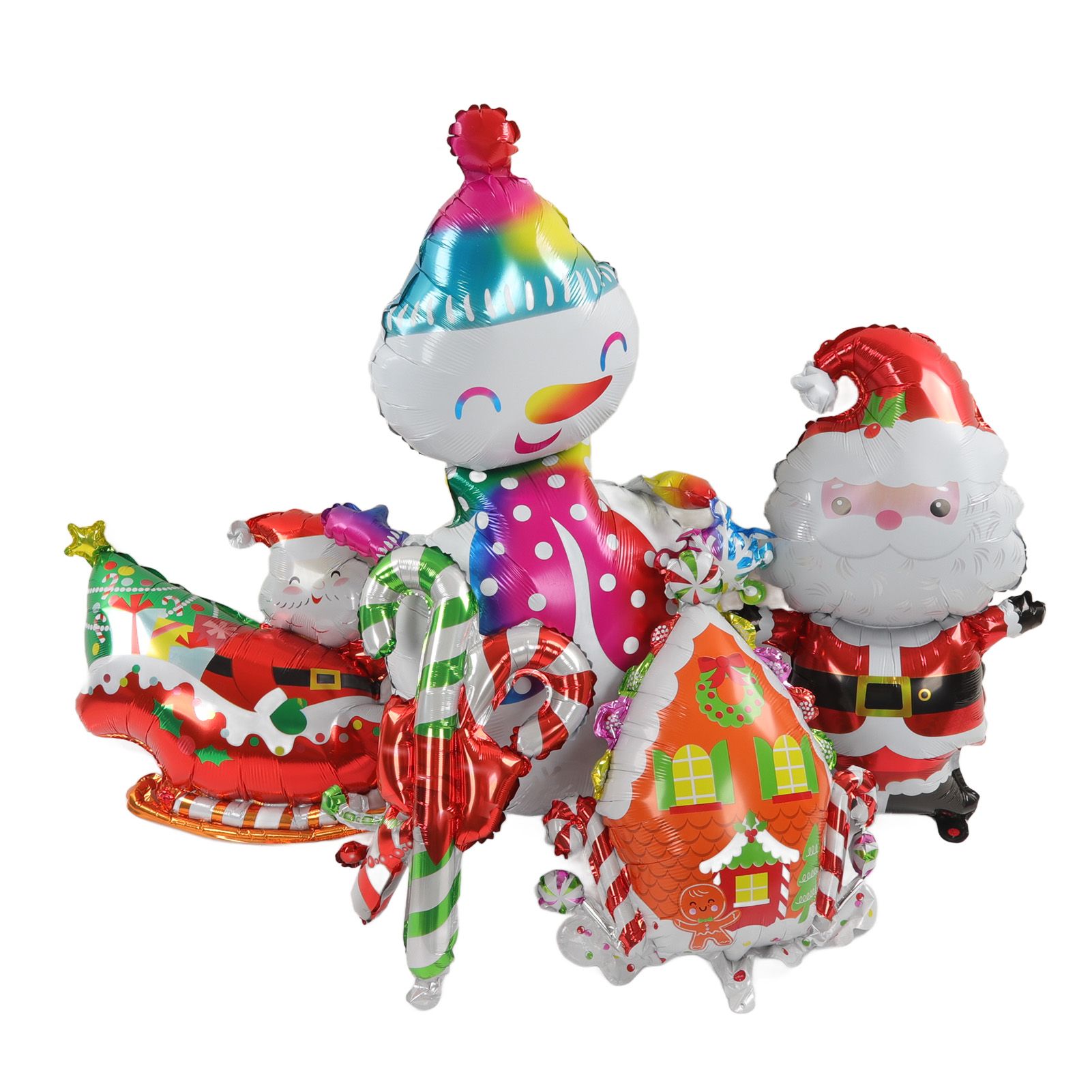 Christmas Foil Balloons Father Christmas Sleigh Father Christmas Snowman Candy view 5