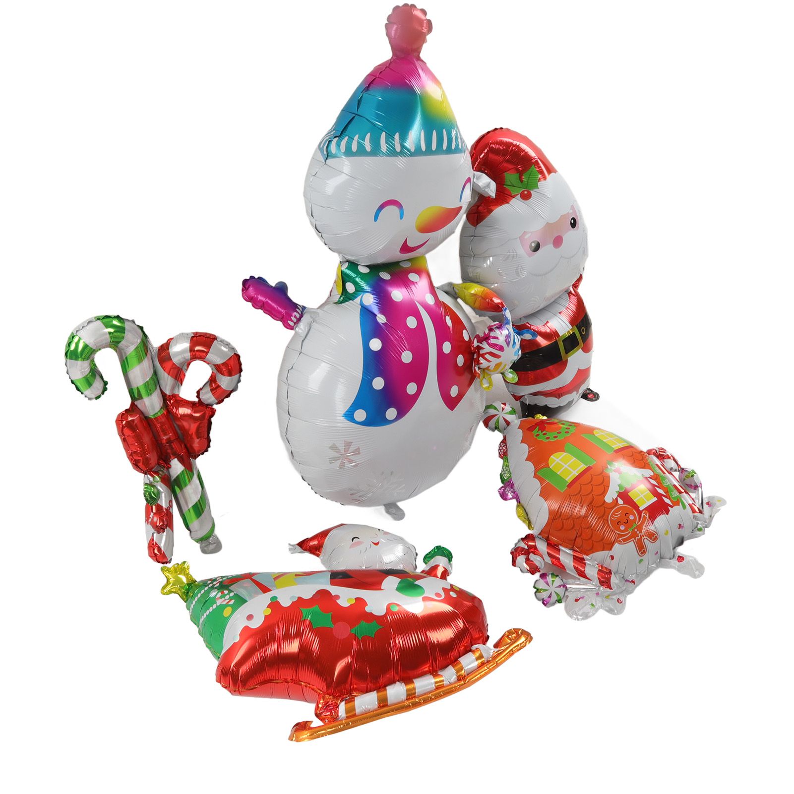 Christmas Foil Balloons Father Christmas Sleigh Father Christmas Snowman Candy view 7