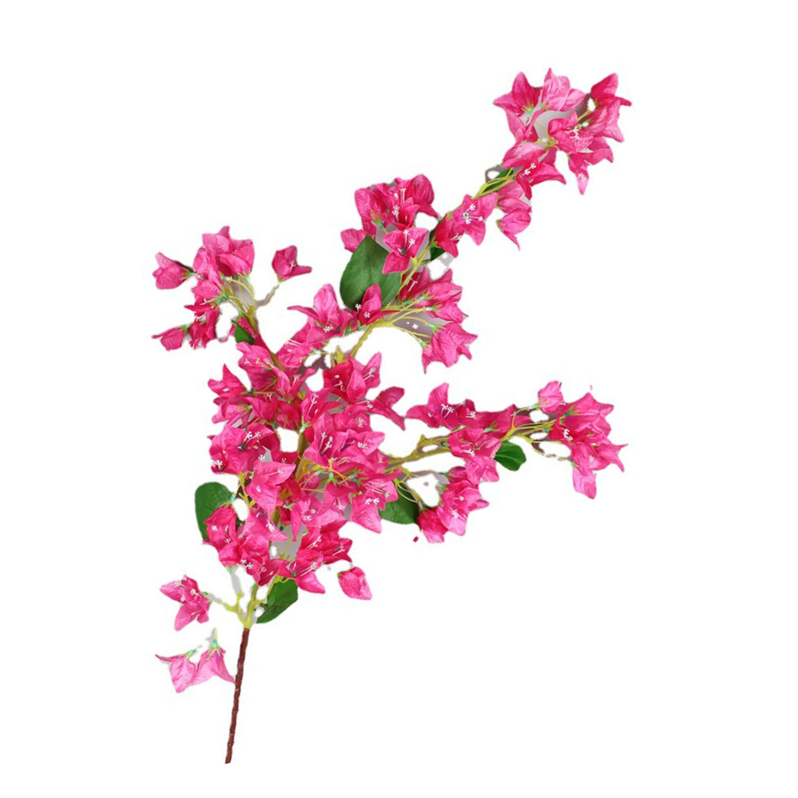 120cm Artificial Silk Bougainvillea Branches Faux Rose Red Bougainvillea with view 2