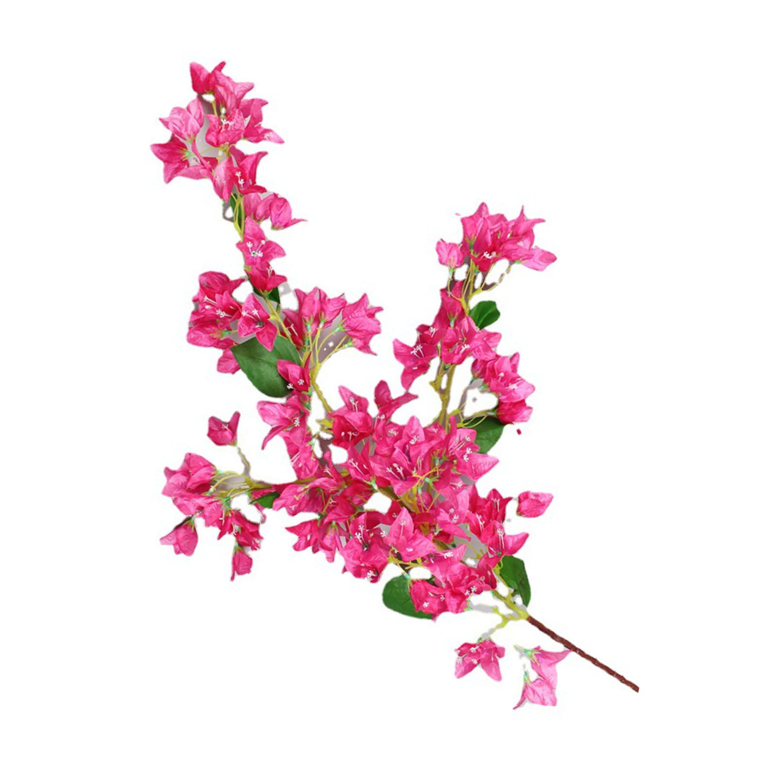 120cm Artificial Silk Bougainvillea Branches Faux Rose Red Bougainvillea with view 3