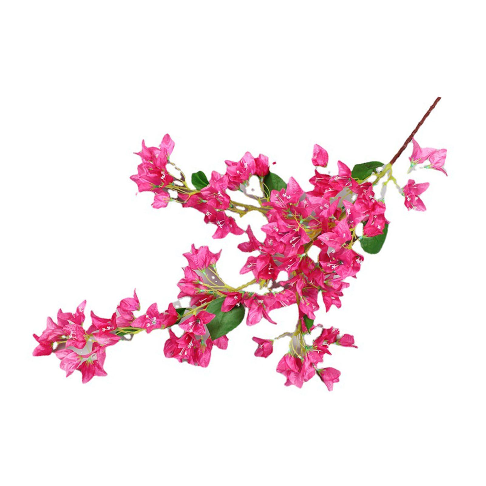 120cm Artificial Silk Bougainvillea Branches Faux Rose Red Bougainvillea with view 4