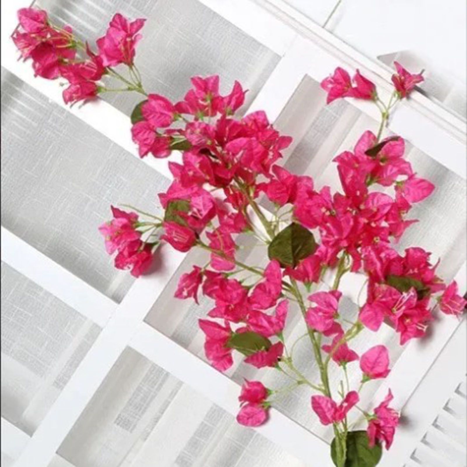 120cm Artificial Silk Bougainvillea Branches Faux Rose Red Bougainvillea with view 6