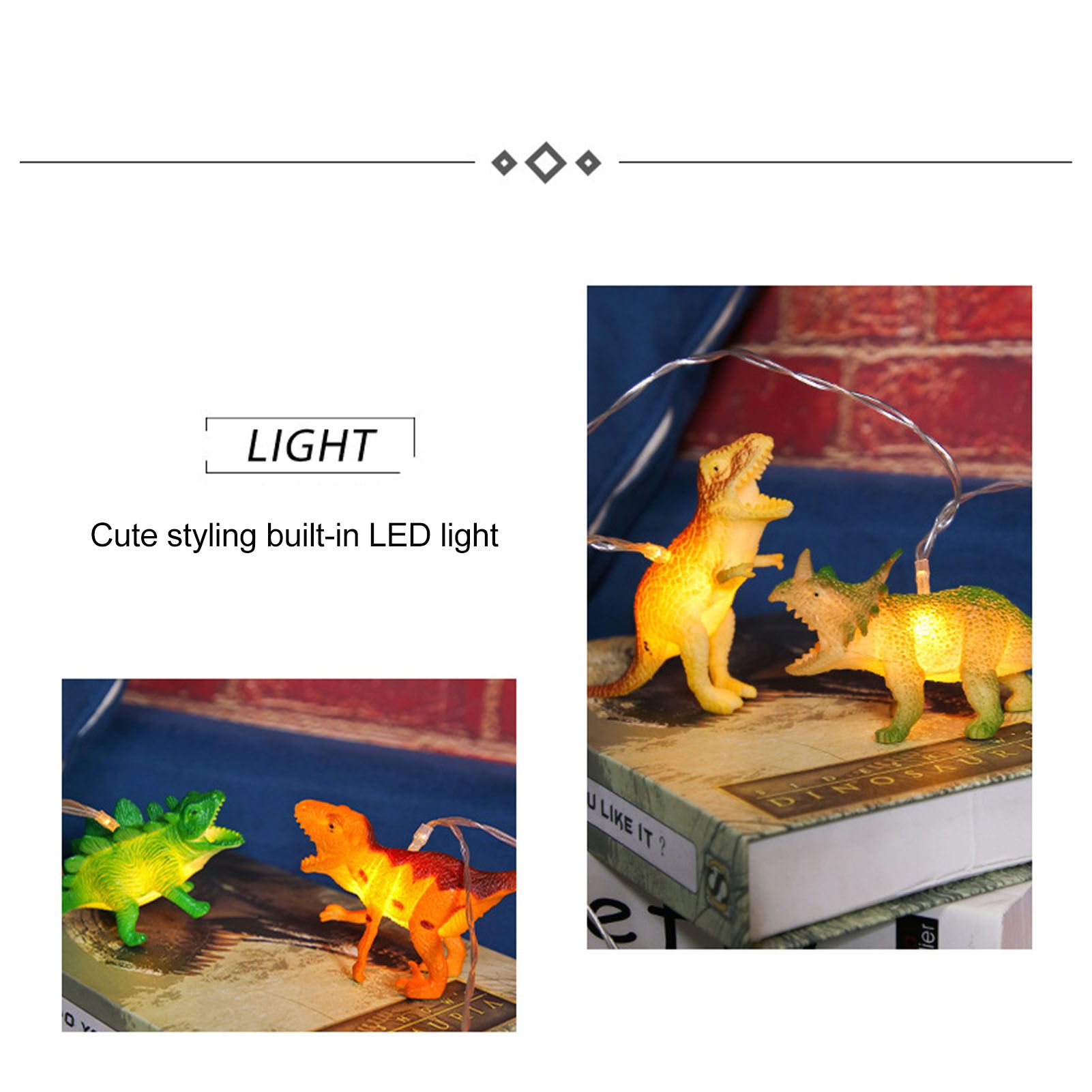 Dinosaur String Lamp 2m 10LED String Lights Animal Fashionable Decorative view 12