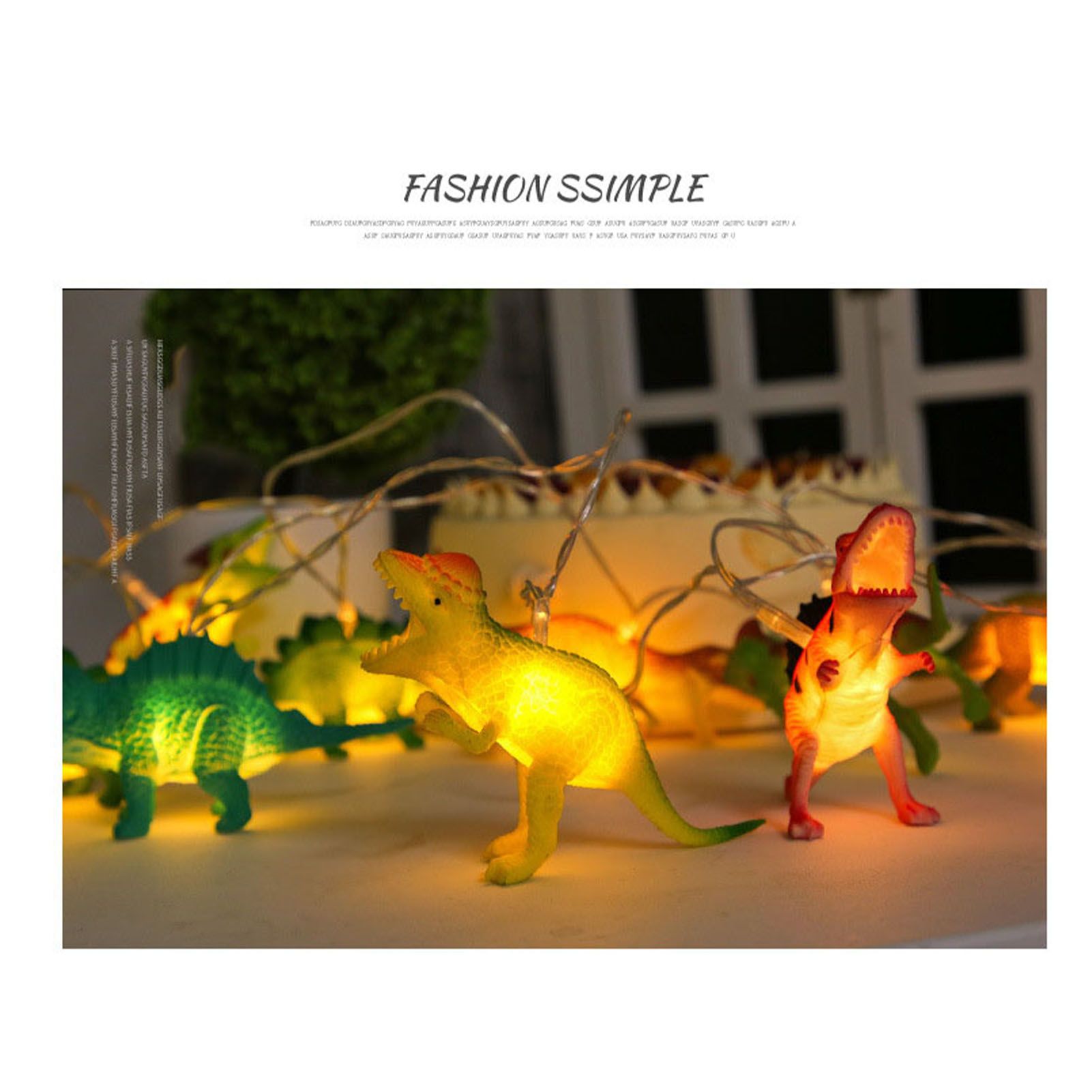 Dinosaur String Lamp 2m 10LED String Lights Animal Fashionable Decorative view 14