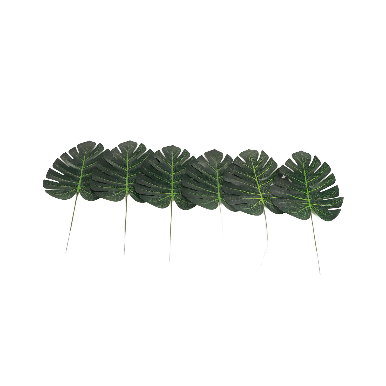 70pcs Simulated Palm Leaves Decorative Practical 10 Kinds Fake Faux Jungle view 10