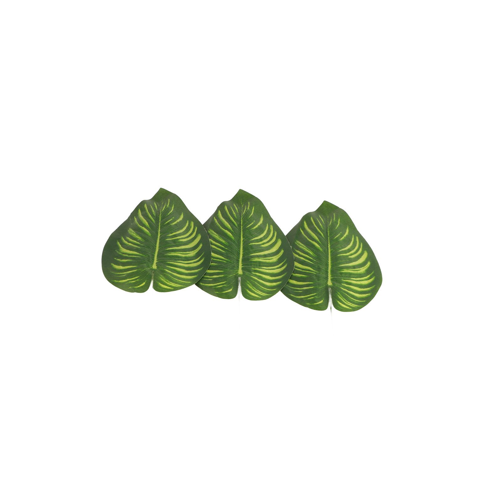 70pcs Simulated Palm Leaves Decorative Practical 10 Kinds Fake Faux Jungle view 14