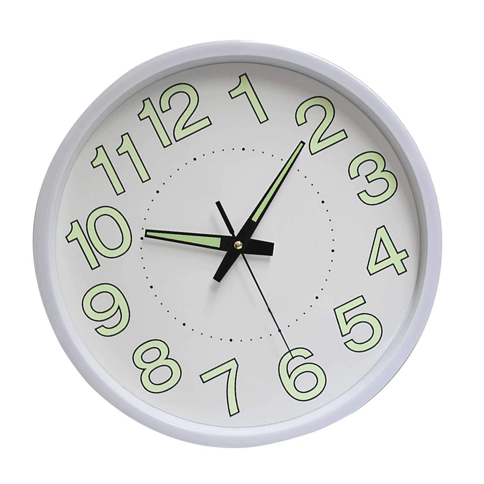 12 Inch Luminous Wall Clock Minimalist Round Quartz Clock for Bedroom Living view 2