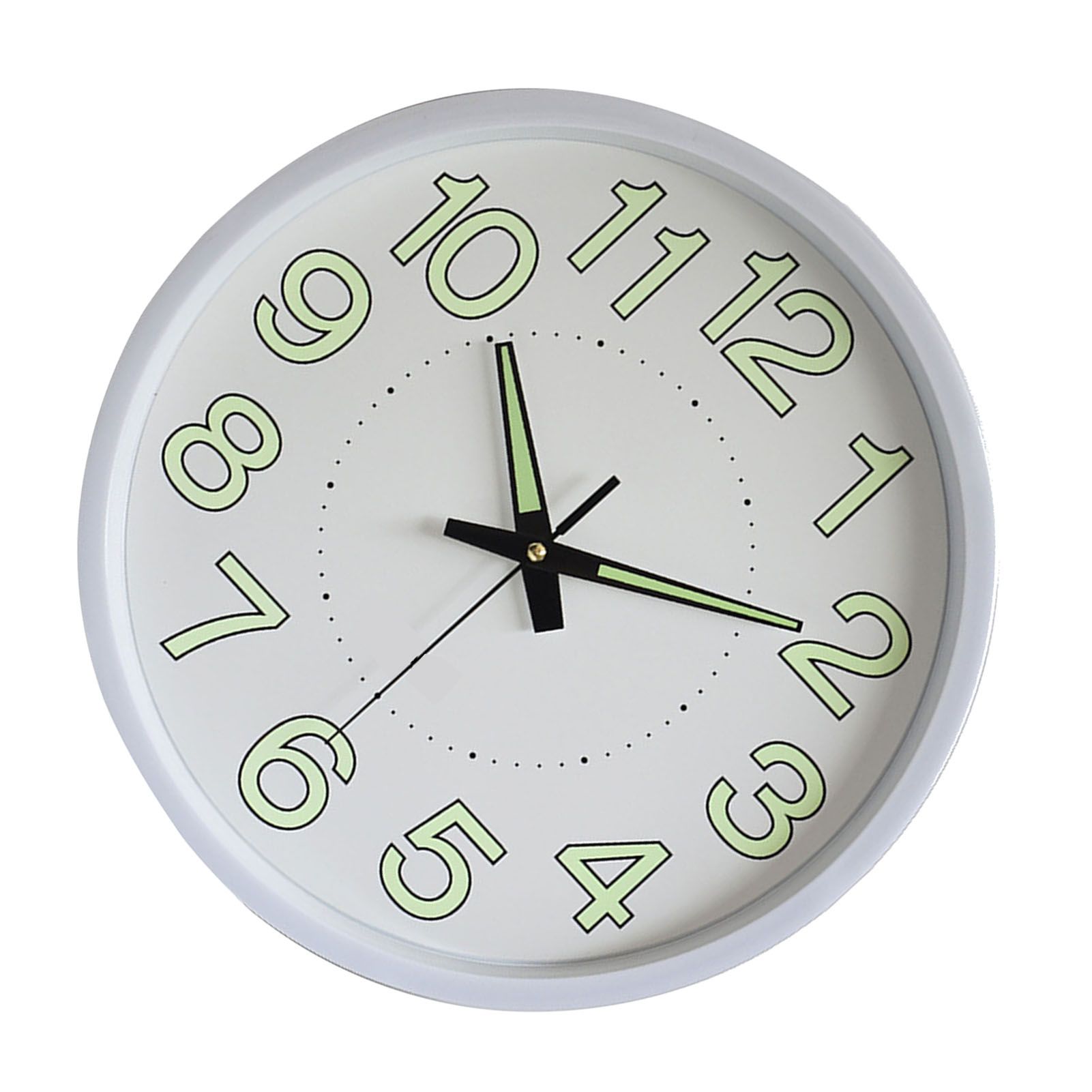 12 Inch Luminous Wall Clock Minimalist Round Quartz Clock for Bedroom Living view 3