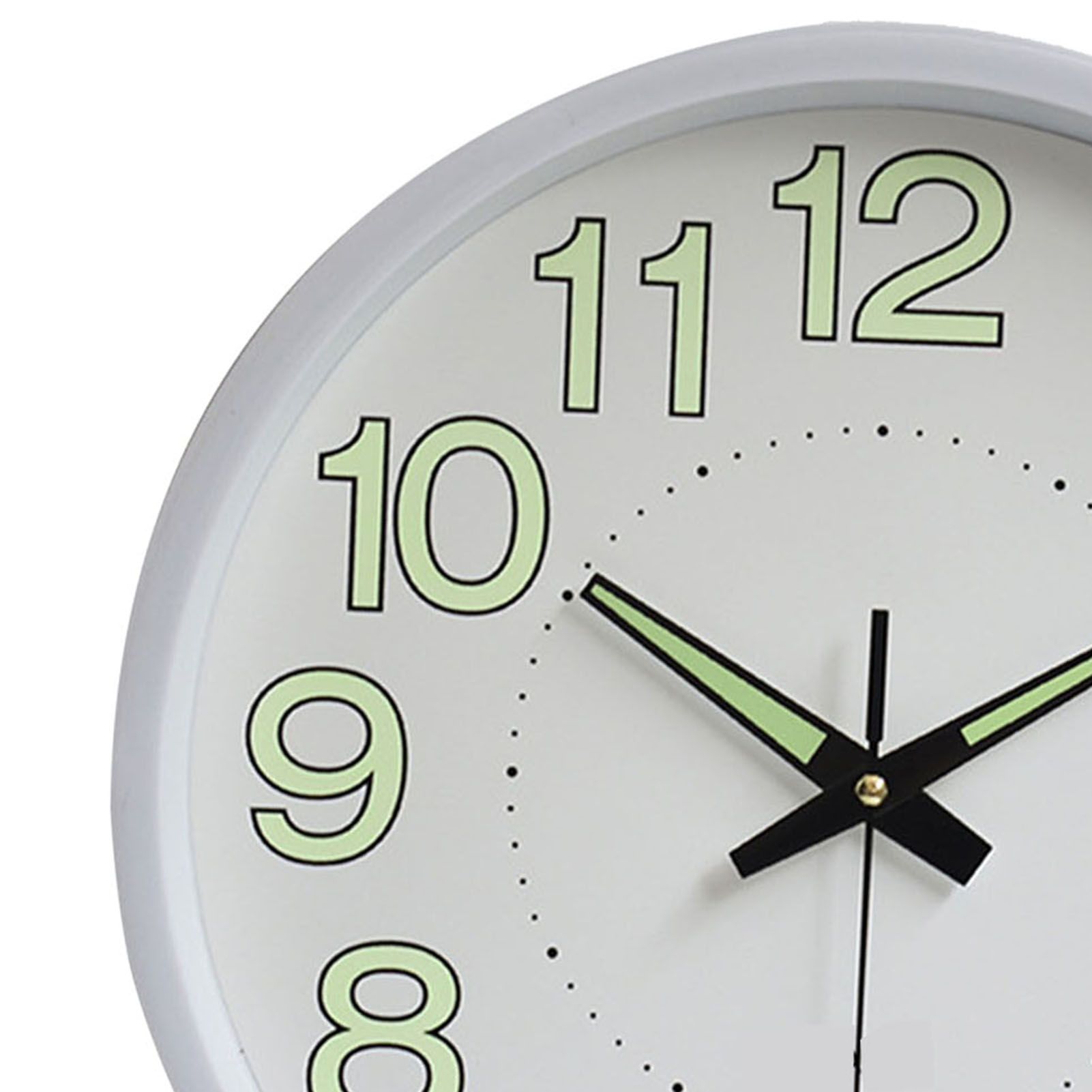12 Inch Luminous Wall Clock Minimalist Round Quartz Clock for Bedroom Living view 9