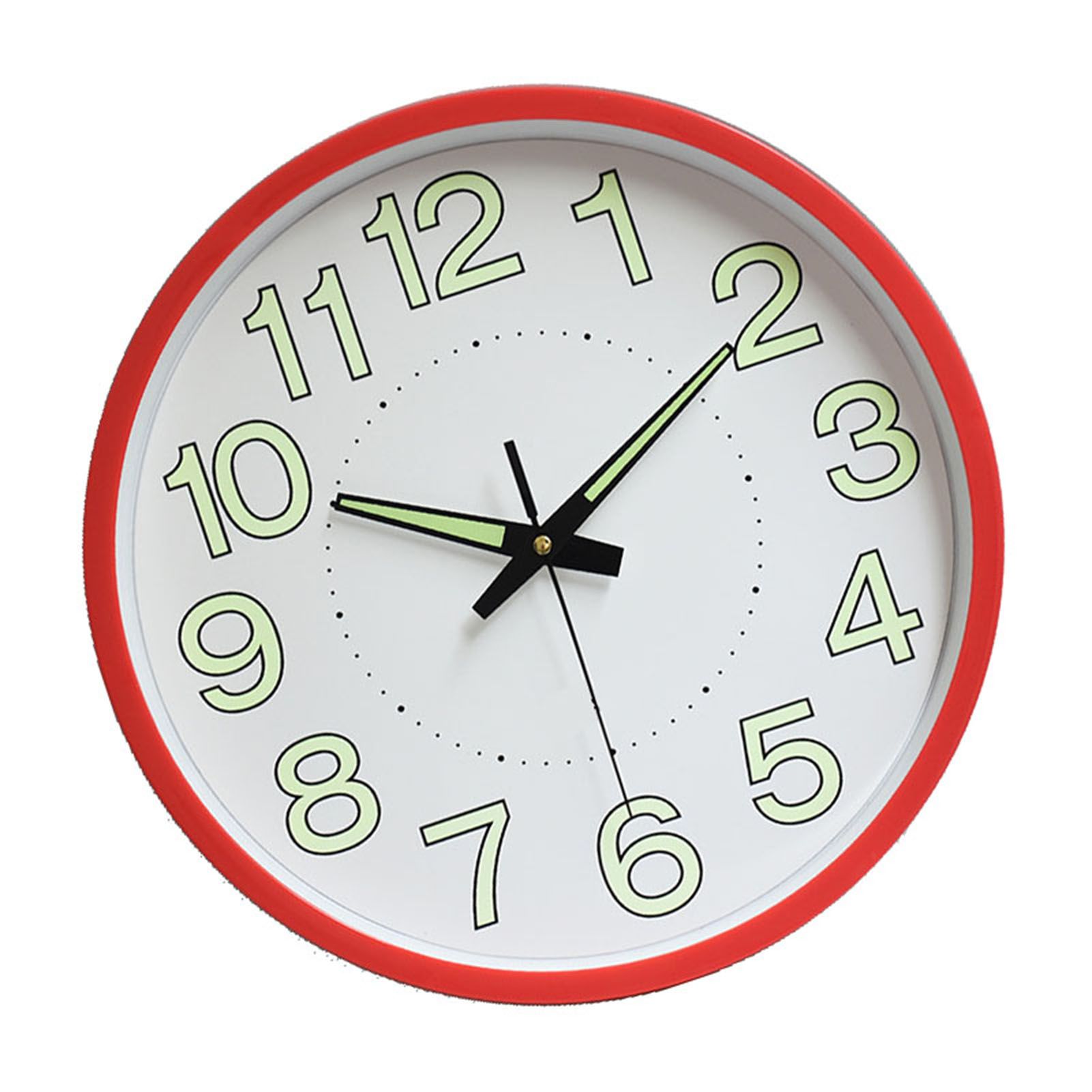 12 Inch Luminous Wall Clock Minimalist Round Quartz Clock for Bedroom Living view 2