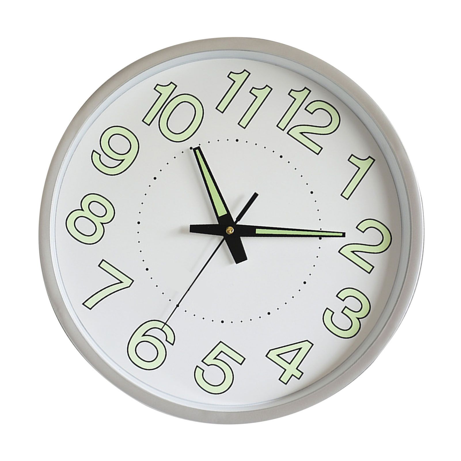 12 Inch Luminous Wall Clock Minimalist Round Quartz Clock for Bedroom Living view 3