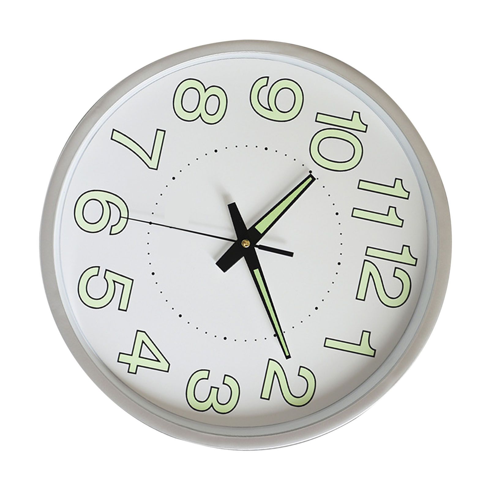 12 Inch Luminous Wall Clock Minimalist Round Quartz Clock for Bedroom Living view 4
