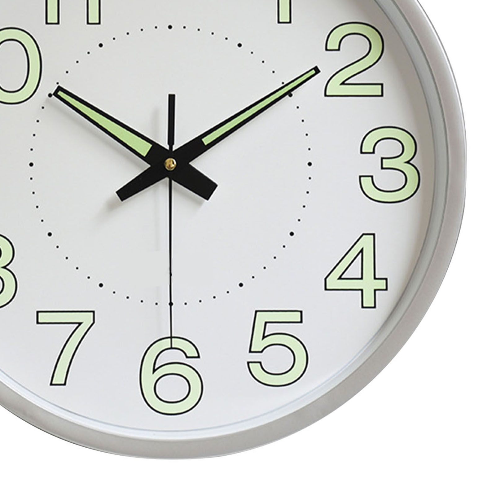 12 Inch Luminous Wall Clock Minimalist Round Quartz Clock for Bedroom Living view 7