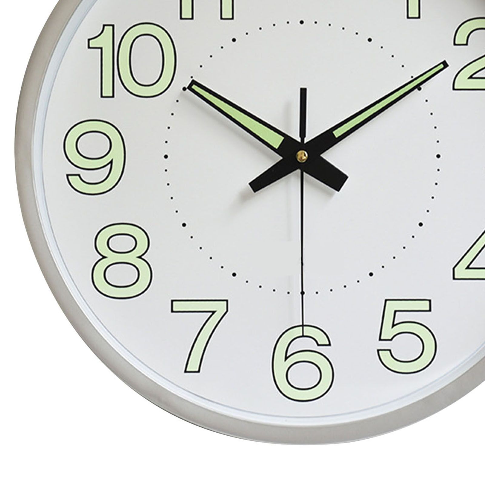 12 Inch Luminous Wall Clock Minimalist Round Quartz Clock for Bedroom Living view 8