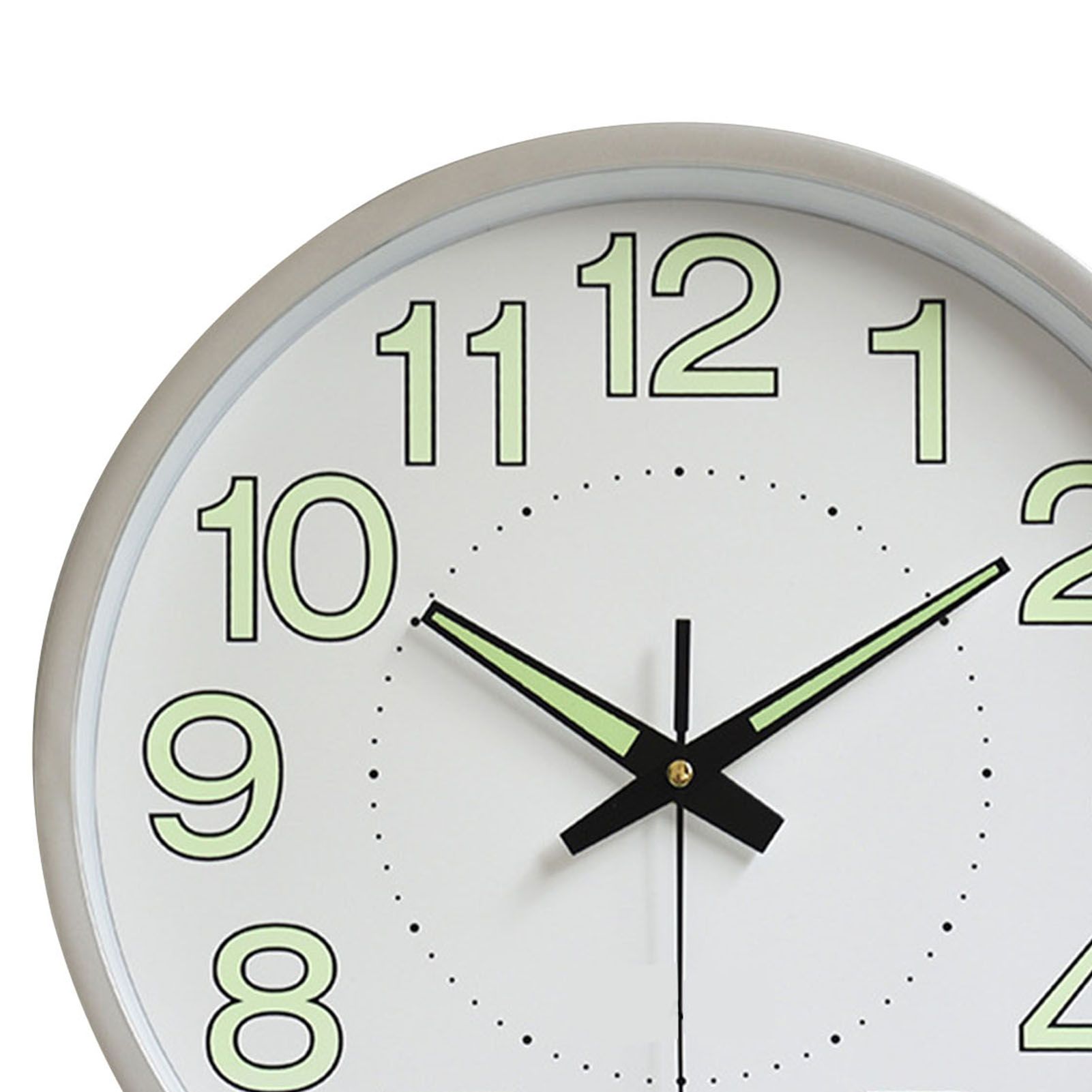 12 Inch Luminous Wall Clock Minimalist Round Quartz Clock for Bedroom Living view 9