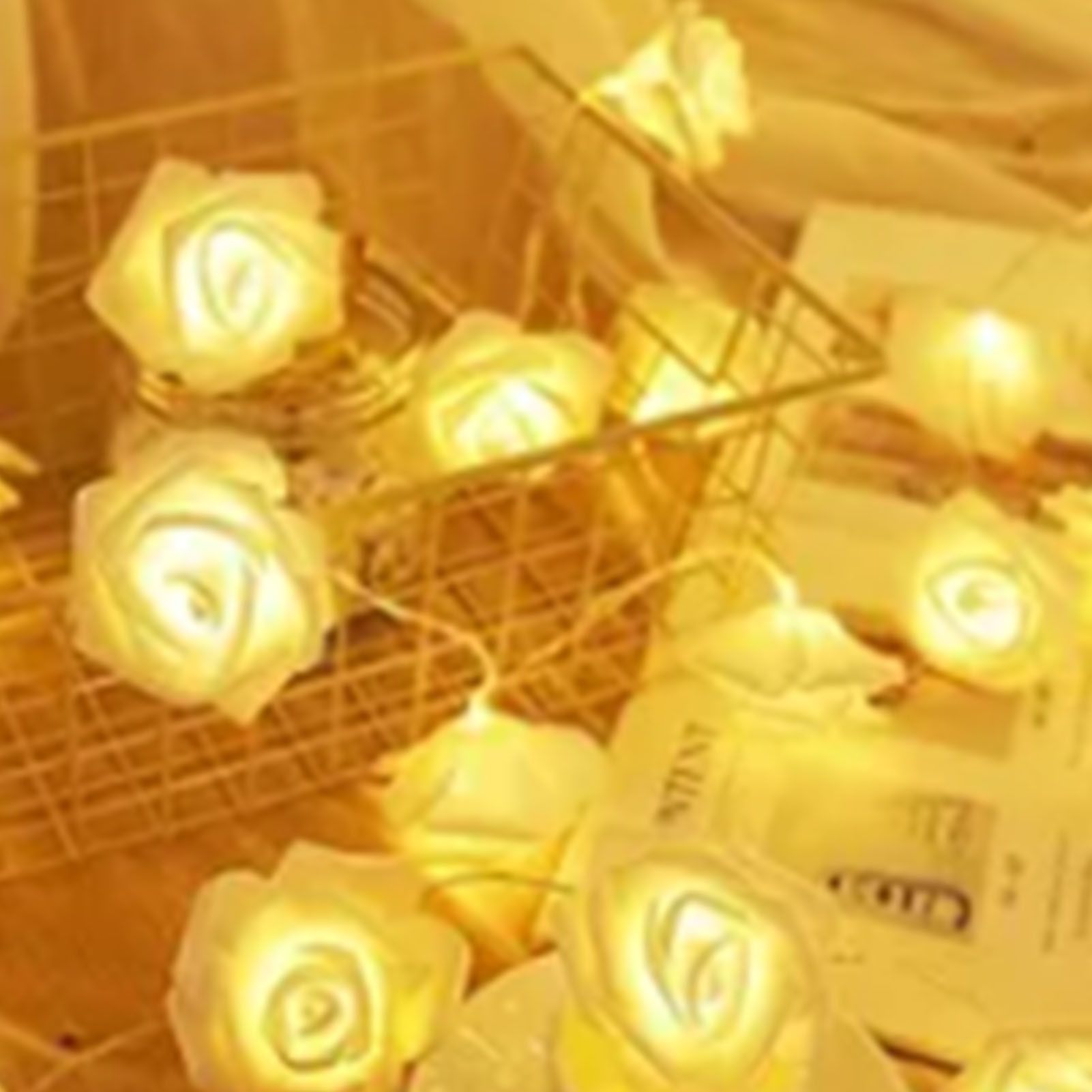 LED Rose Flower String Light Simulated Rose Flower Fairy String Lights for view 12