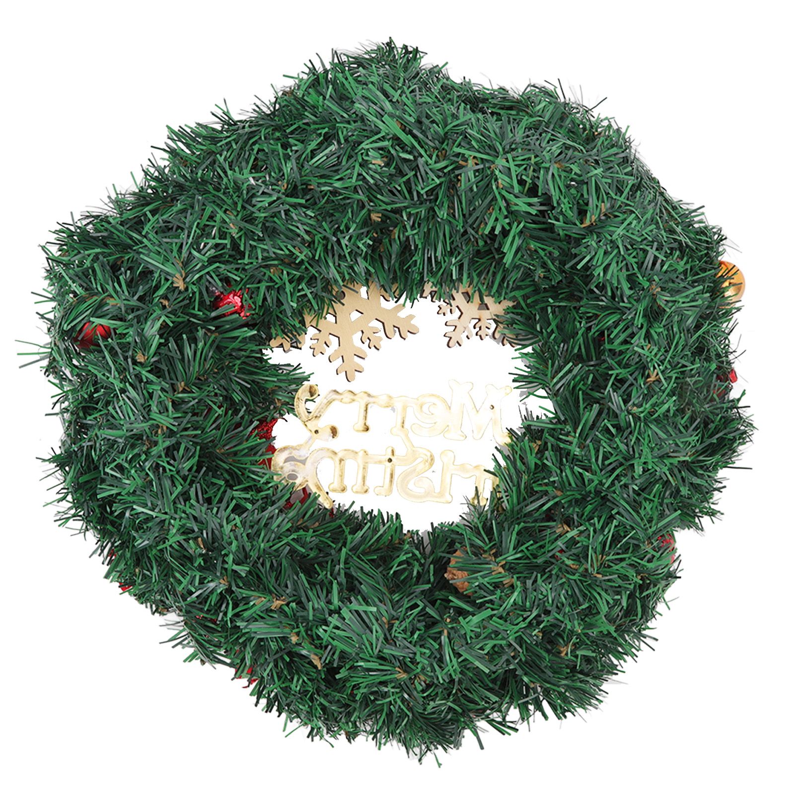 Christmas Wreath Snow Pine Cone Xmas Ball Wreath for Indoor Outdoor Holiday view 13