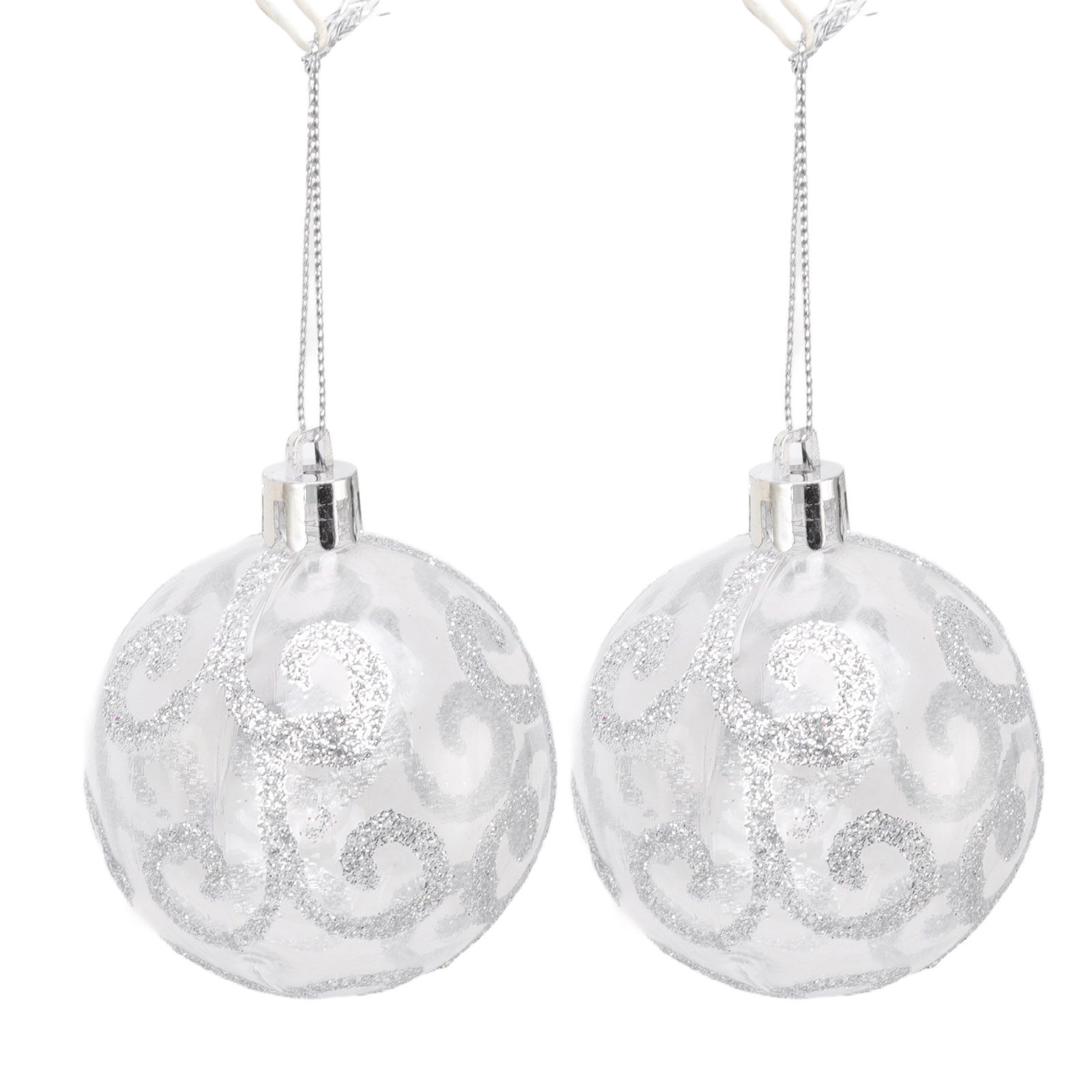 9Pcs Christmas Ball Ornaments Exquisite Plastic Shatterproof Hanging Christmas view 15