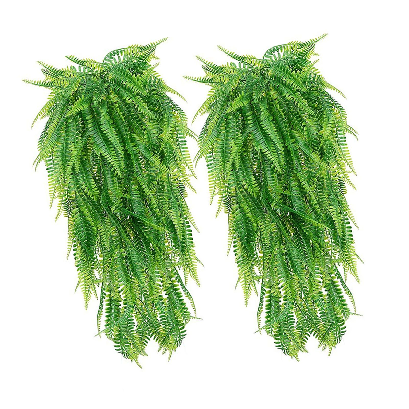 2Pcs Green Leaves Decor Natural Shape Color Lifelike Artificial Green Leaves view 2
