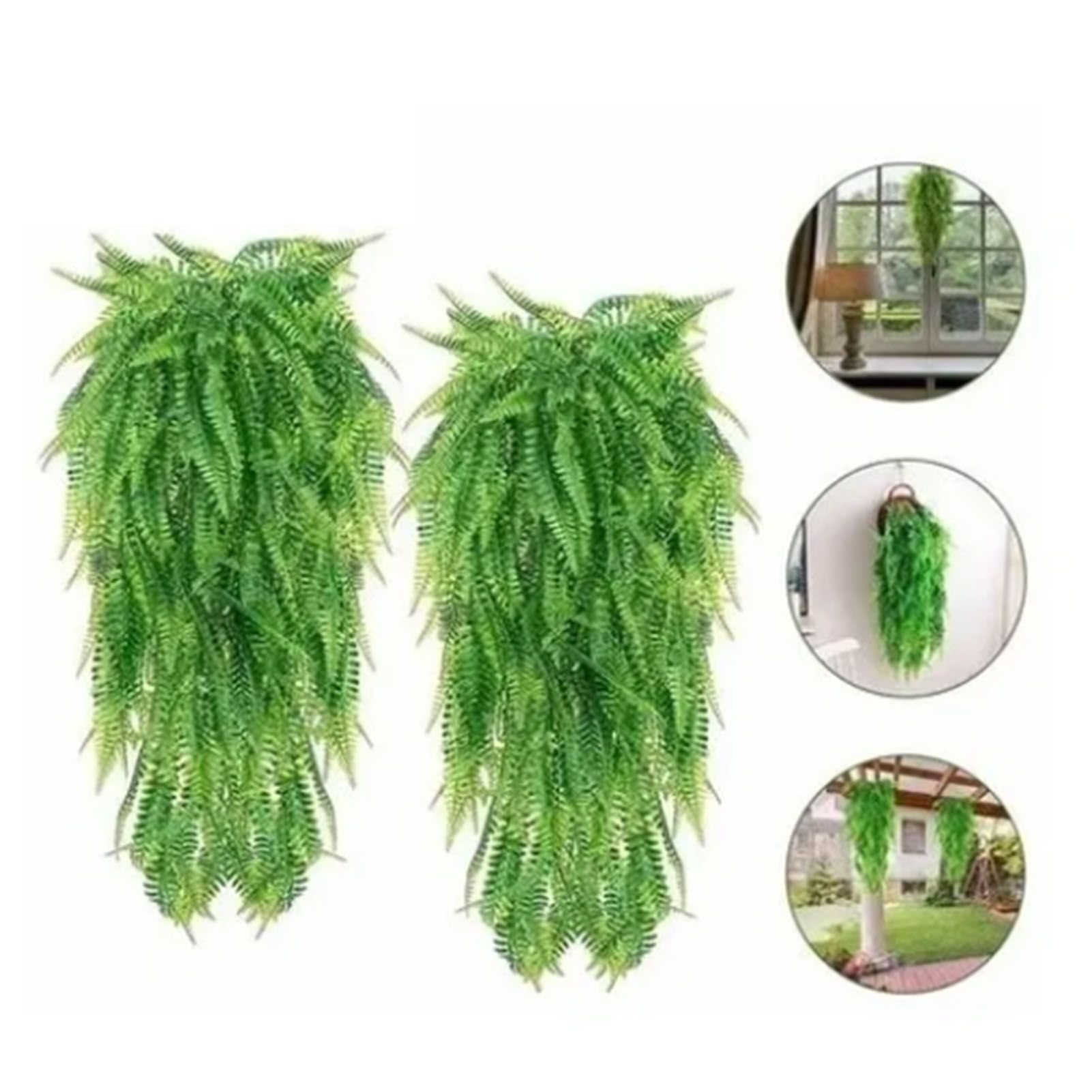 2Pcs Green Leaves Decor Natural Shape Color Lifelike Artificial Green Leaves view 10