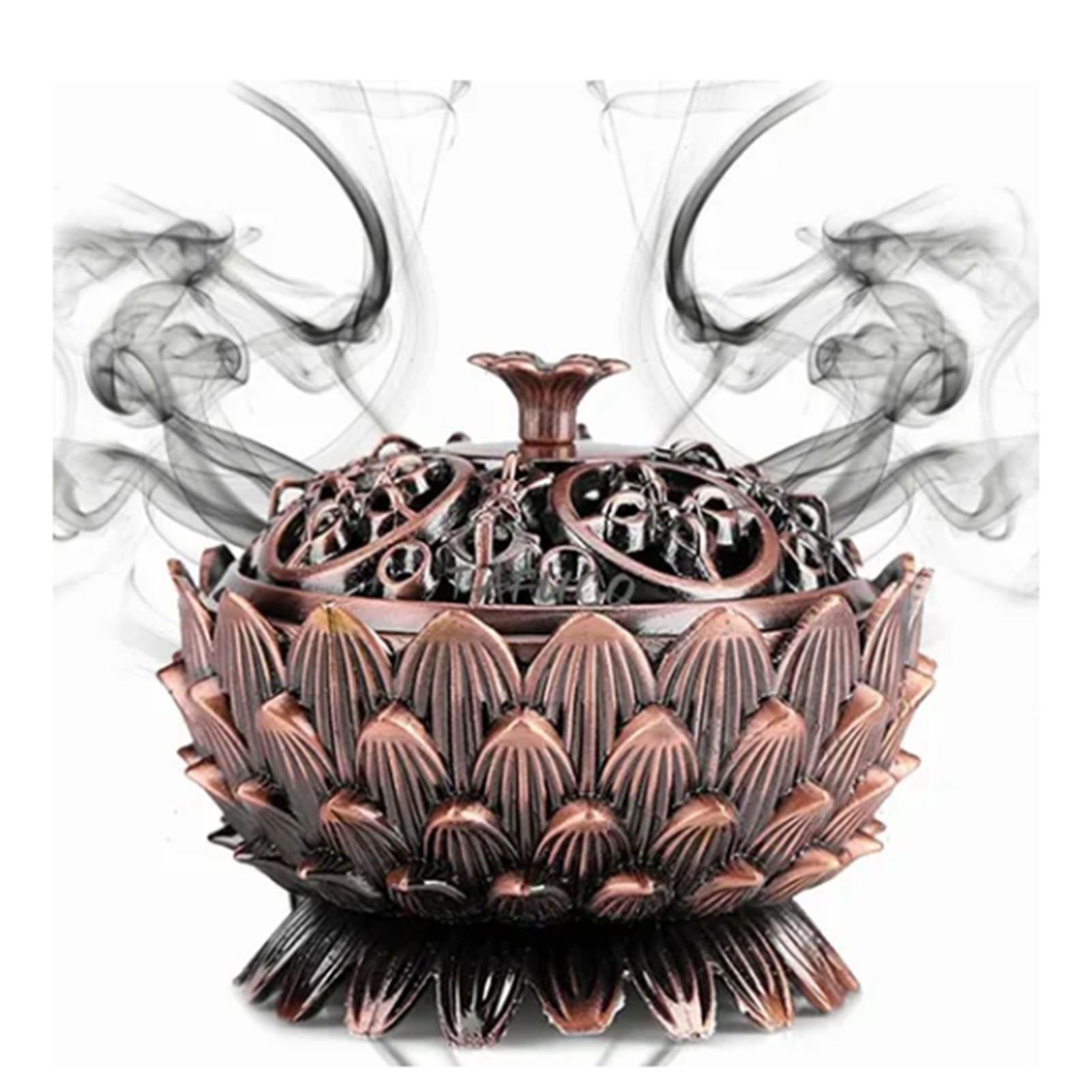 Lotus Incense Burner Zinc Alloy Cone Incense Holder Burner Small Incense view 5