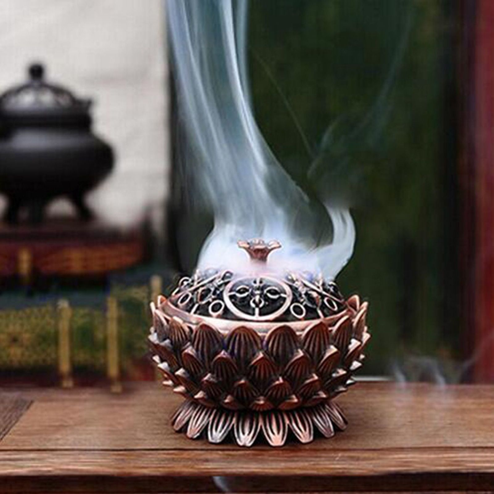 Lotus Incense Burner Zinc Alloy Cone Incense Holder Burner Small Incense view 6