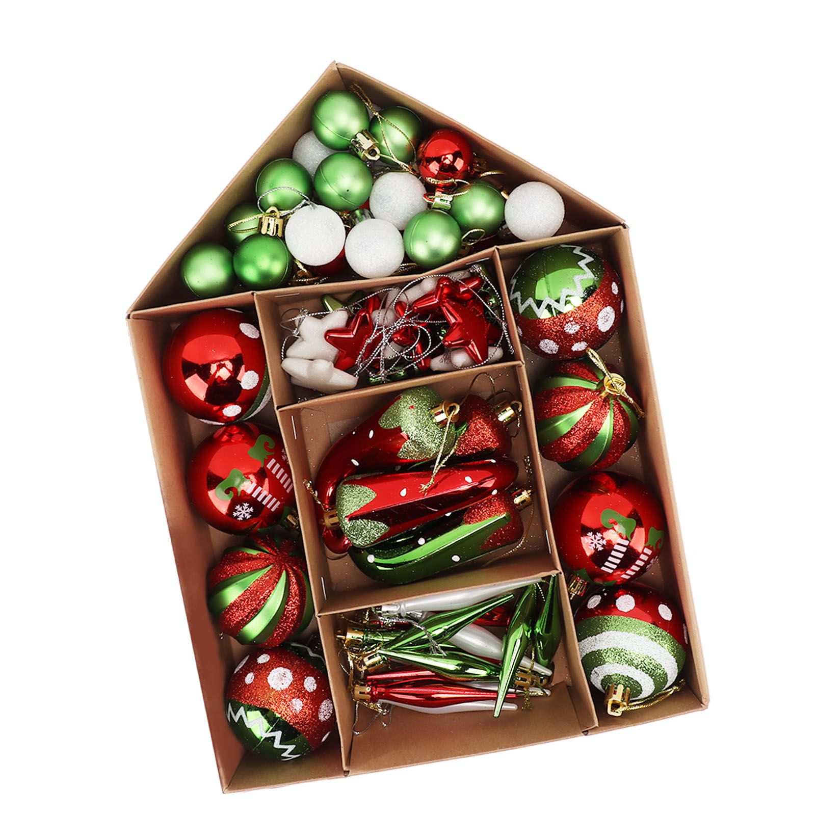Christmas Tree Ornaments Assorted Set Lightweight Electroplated Christmas Tree view 10
