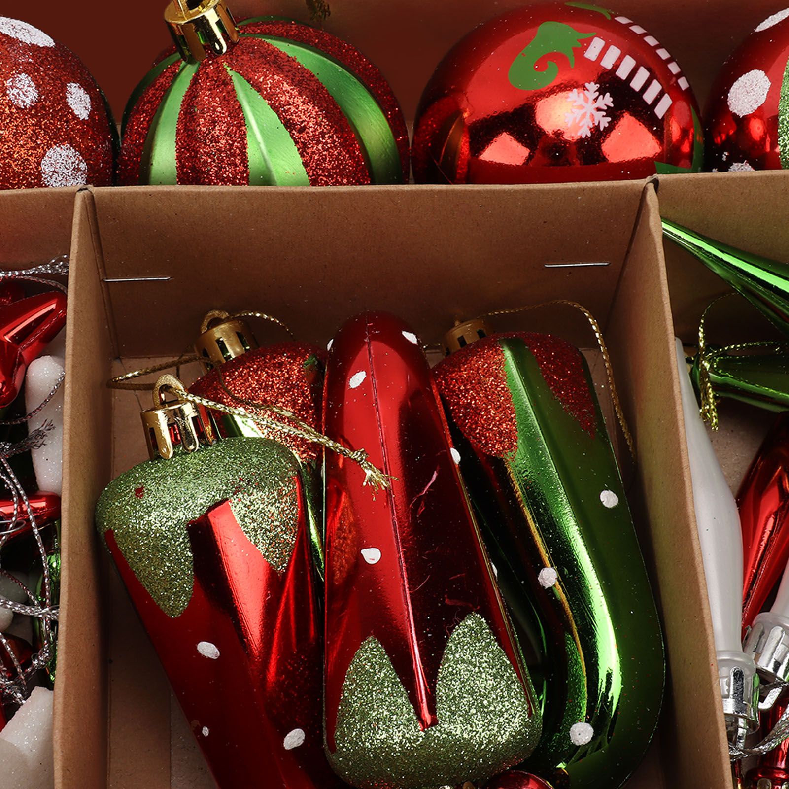 Christmas Tree Ornaments Assorted Set Lightweight Electroplated Christmas Tree view 13