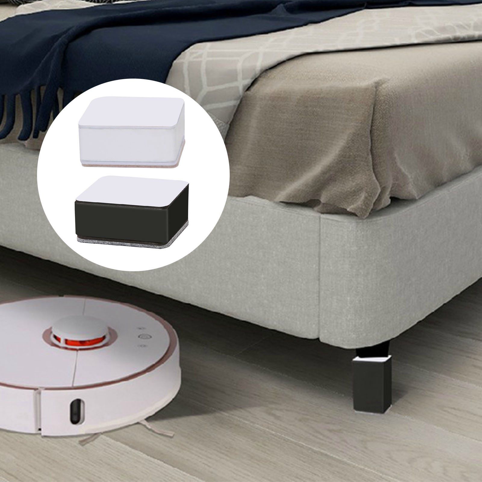 Carbon Steel Furniture Risers Self Adhesive Furniture Lift Anti Slip Low Noise view 11