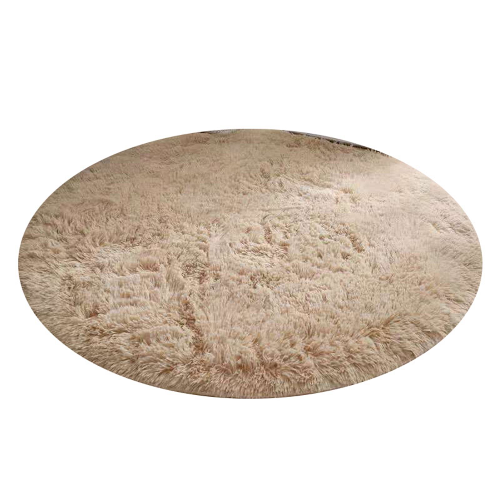 Floor Carpet Polyester Fiber Round Nordic Style Long Plush Soft Shaggy Rug for — image 1