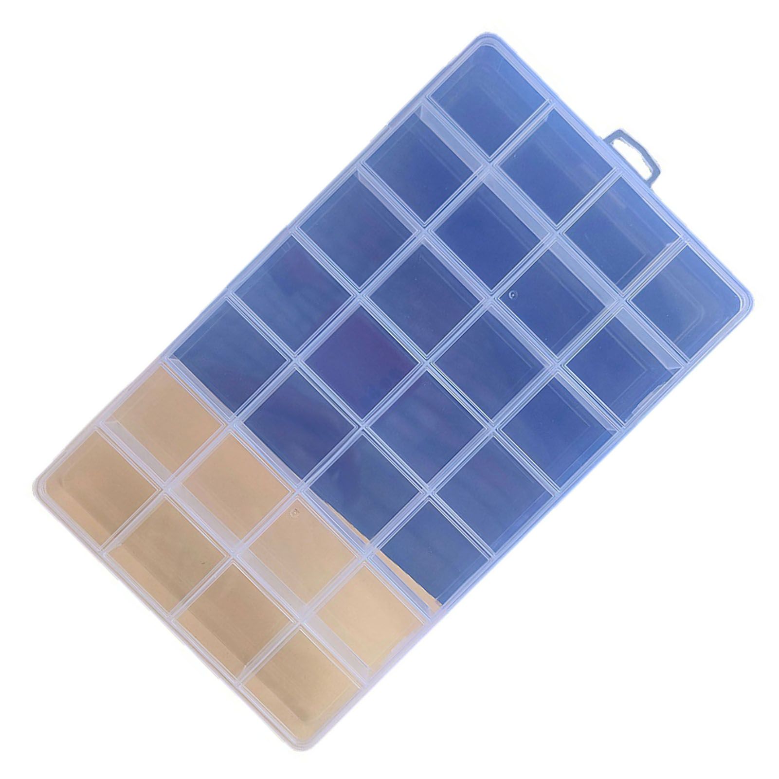 Clear Plastic Storage Box 28 Grids ABS Transparent Small Item Organizer Box view 2