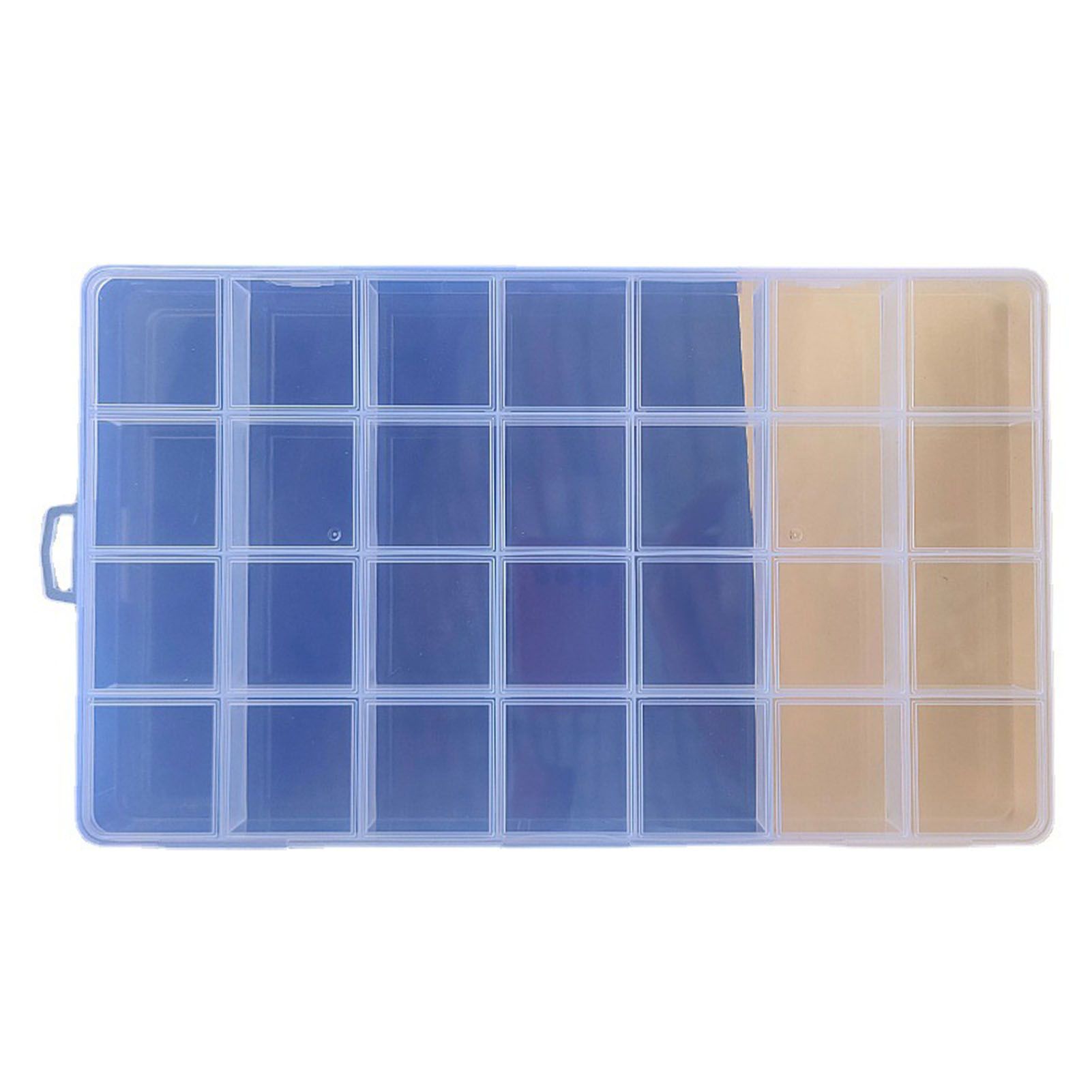 Clear Plastic Storage Box 28 Grids ABS Transparent Small Item Organizer Box view 3