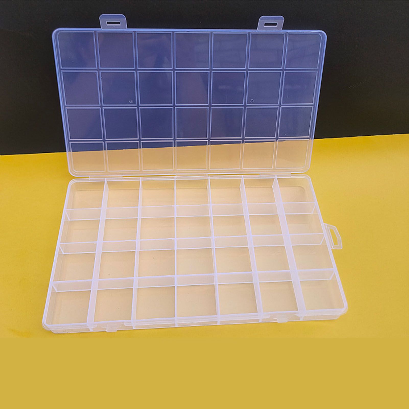 Clear Plastic Storage Box 28 Grids ABS Transparent Small Item Organizer Box view 8