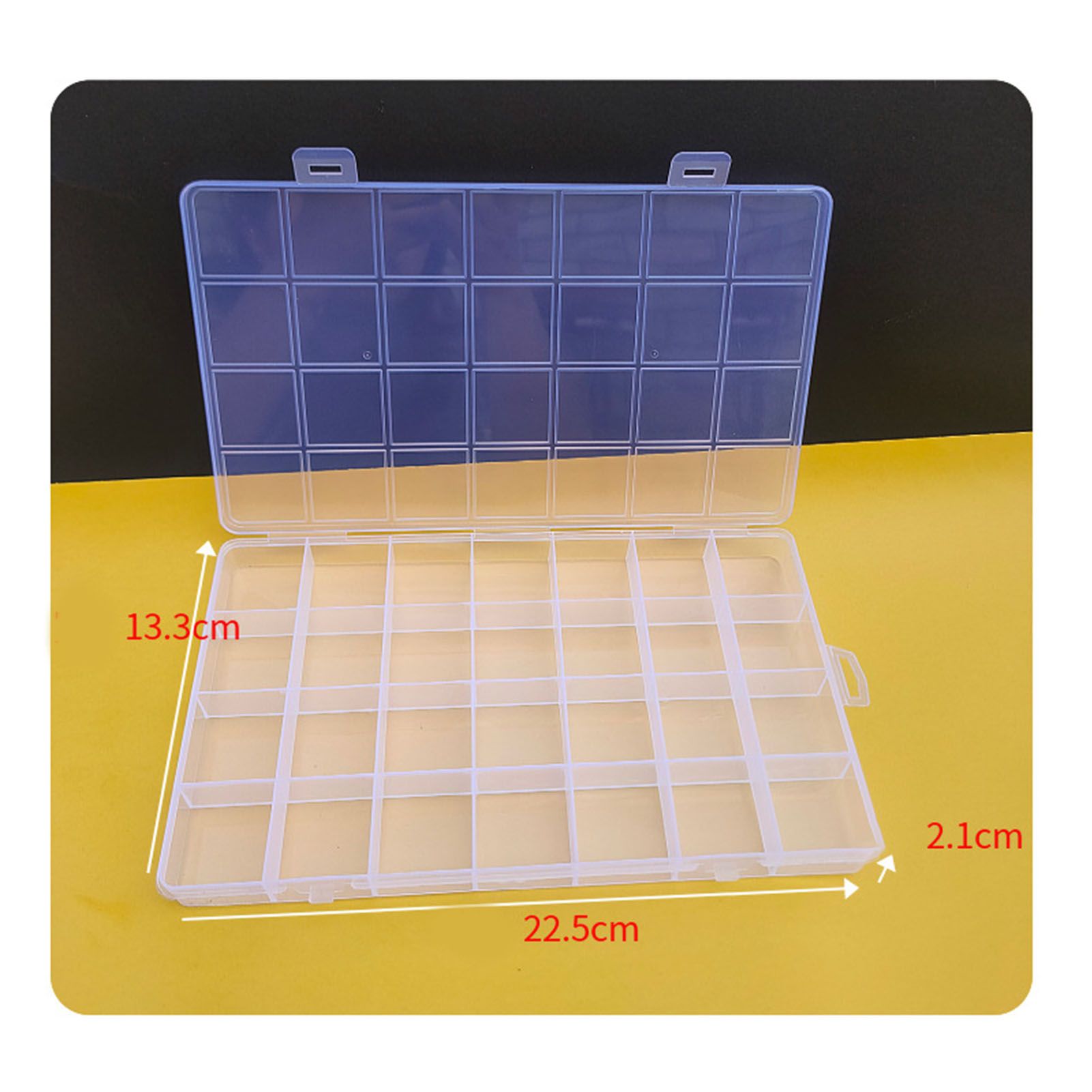 Clear Plastic Storage Box 28 Grids ABS Transparent Small Item Organizer Box view 10
