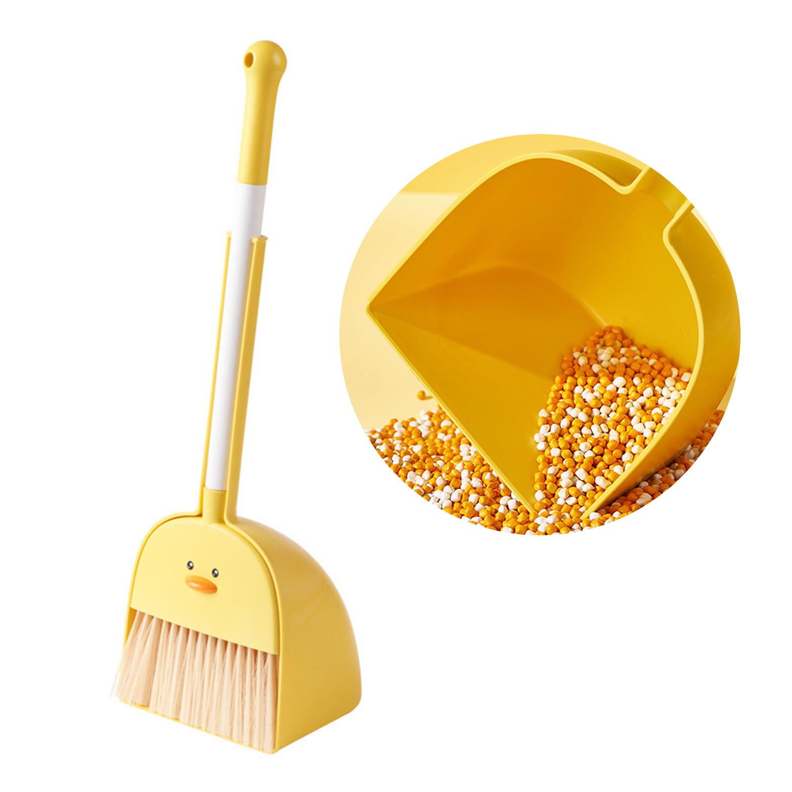 Kids Mini Broom Dustpan Set Children Cartoon Broom Cleaning Tool Home Baby view 3