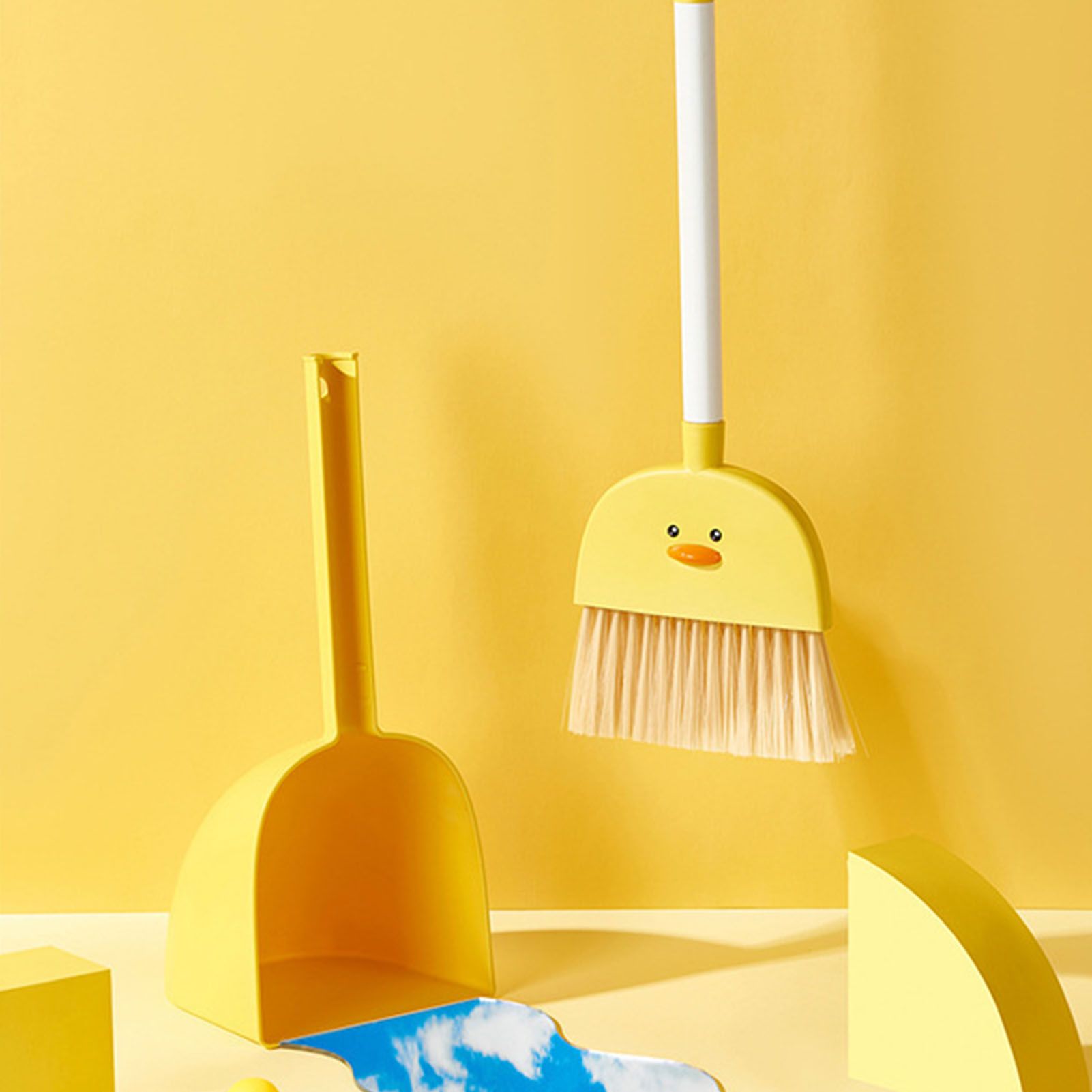 Kids Mini Broom Dustpan Set Children Cartoon Broom Cleaning Tool Home Baby view 6