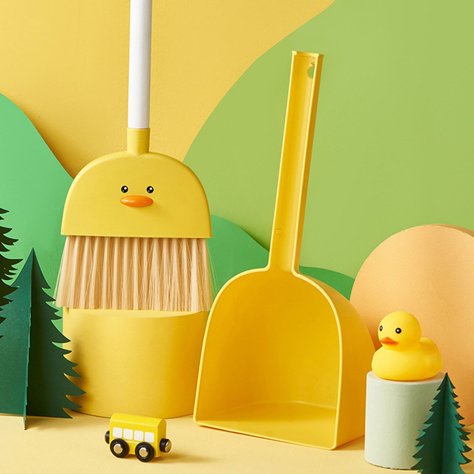 Kids Mini Broom Dustpan Set Children Cartoon Broom Cleaning Tool Home Baby view 13