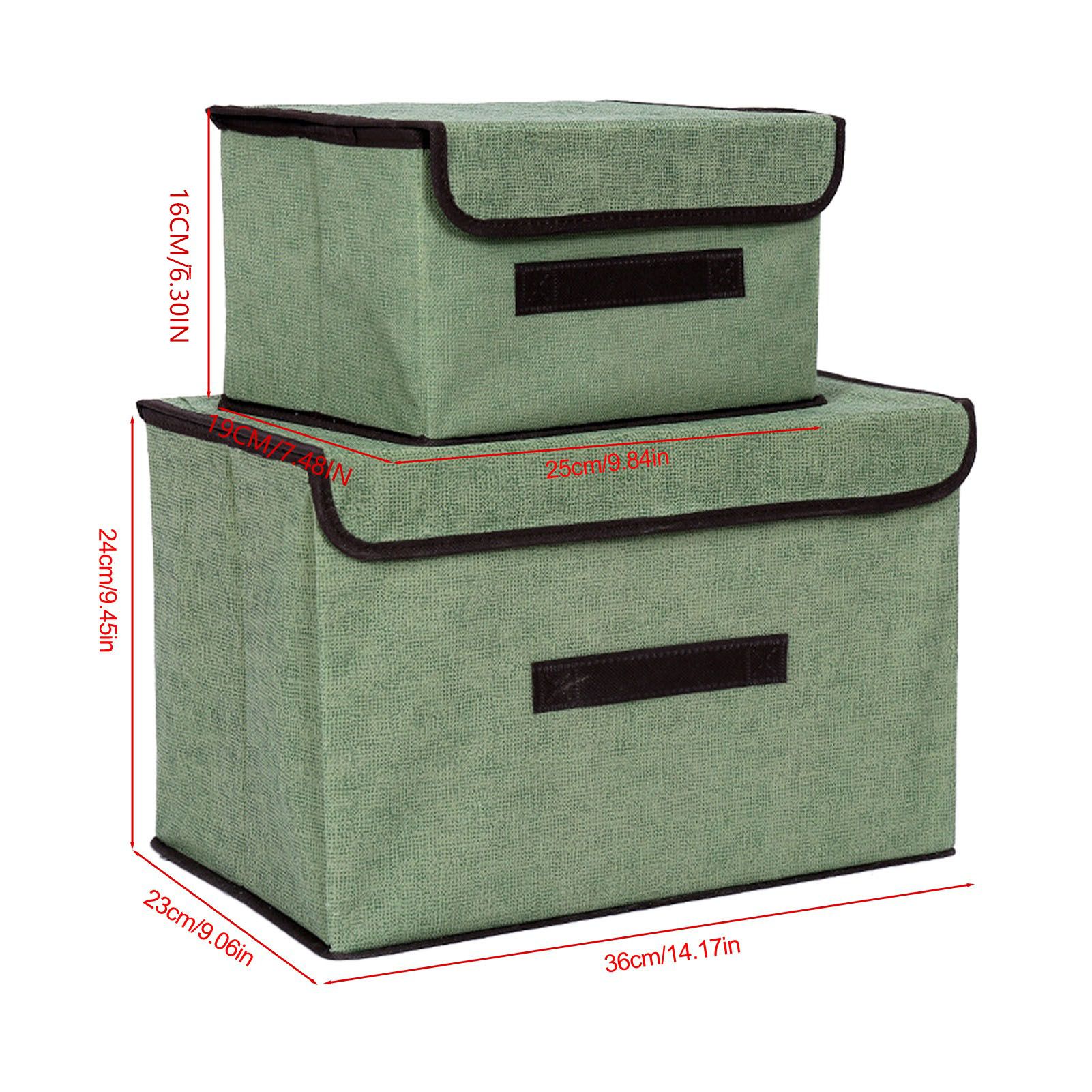 4 Pcs Non Woven Storage Box Case Dustproof Collapsible Two Large and Two Small view 10