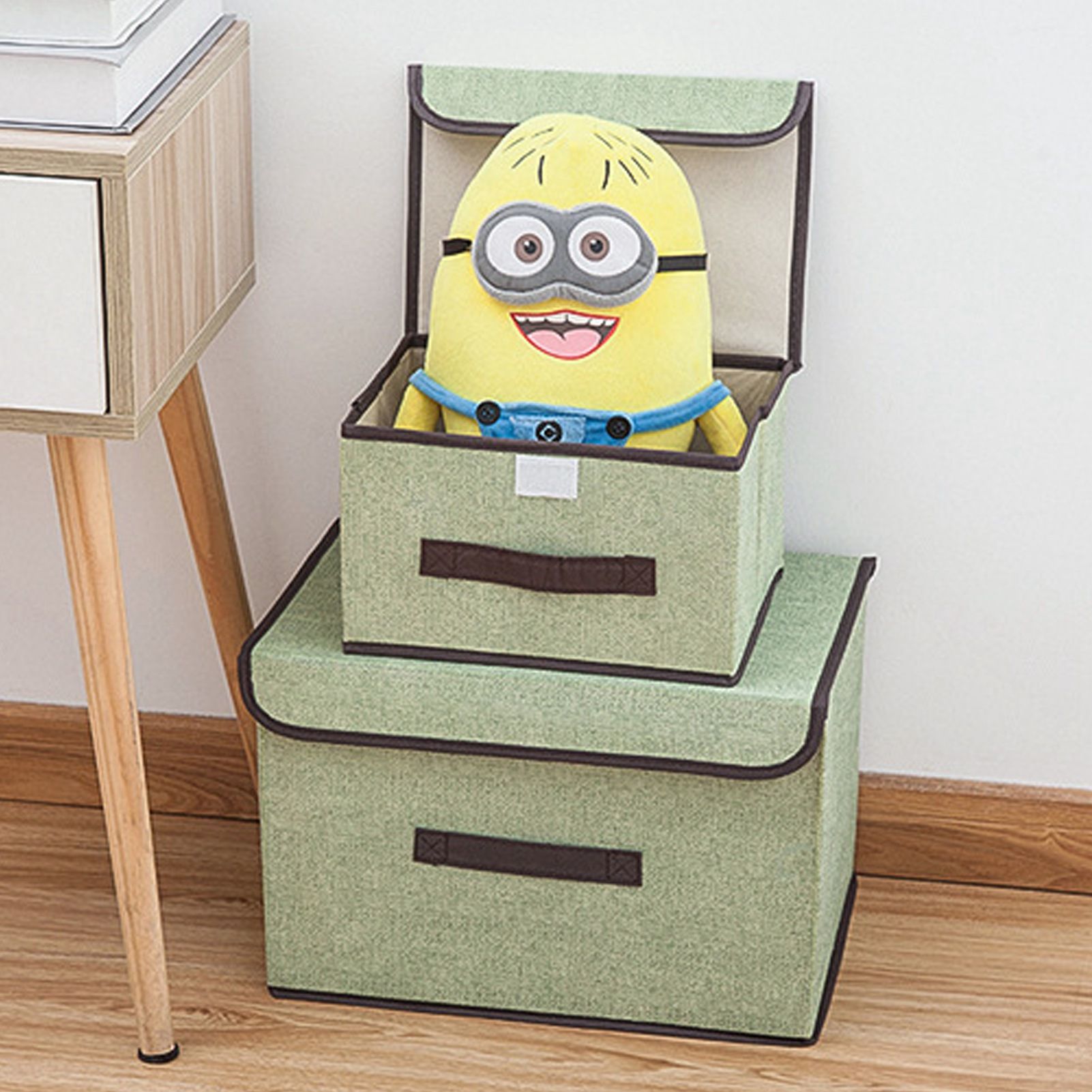 4 Pcs Non Woven Storage Box Case Dustproof Collapsible Two Large and Two Small view 14