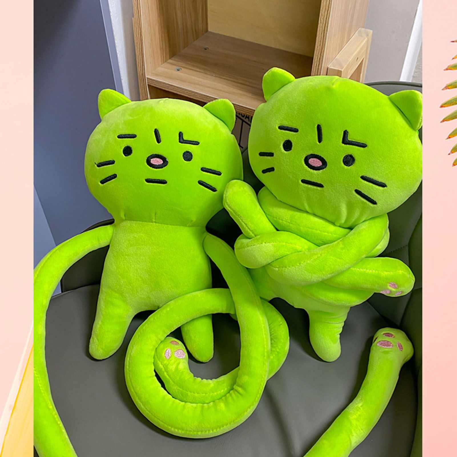 Plush Toy Shoulder Bag Cartoon Long Arm Anxiety Kitty Plush Purse Bag for view 5