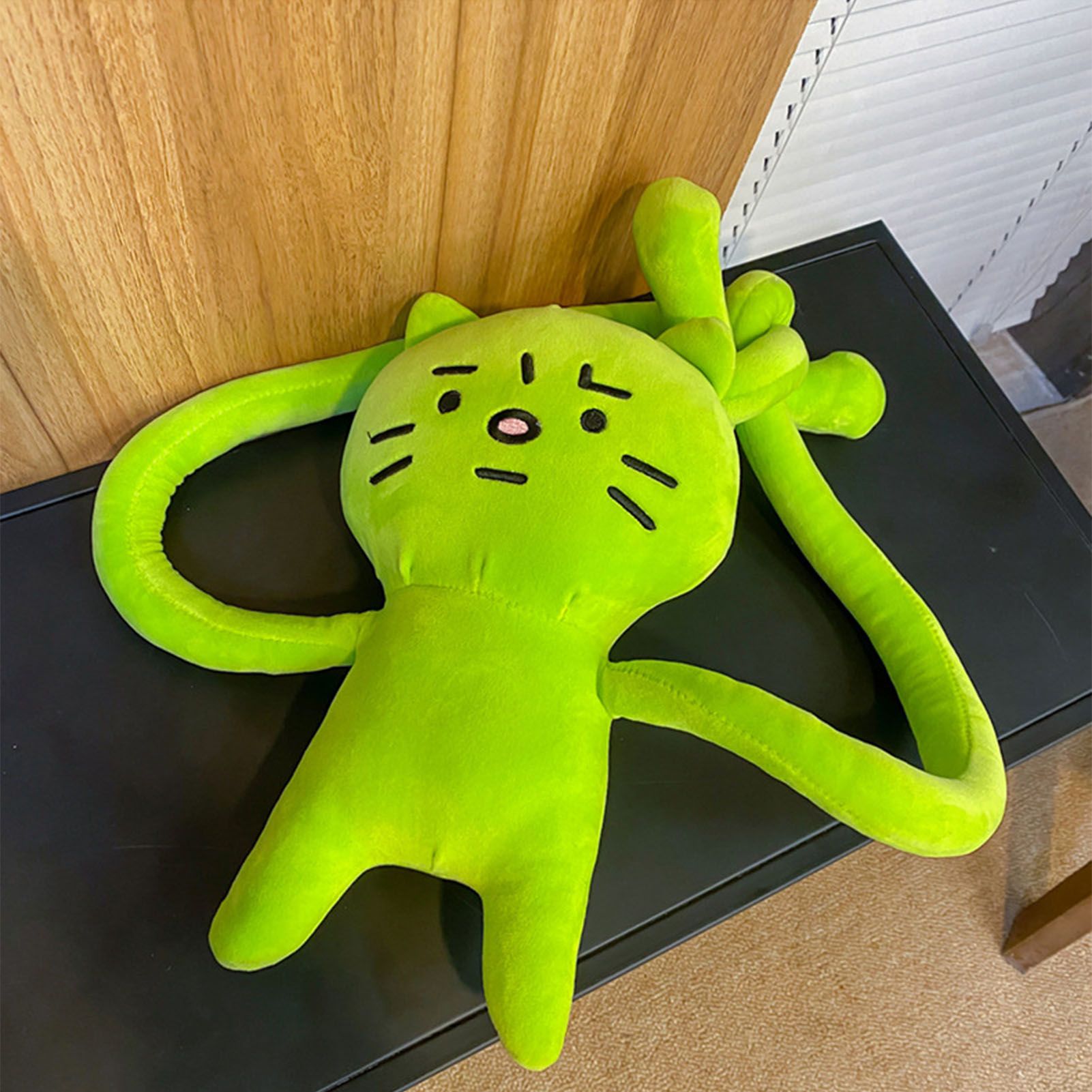 Plush Toy Shoulder Bag Cartoon Long Arm Anxiety Kitty Plush Purse Bag for view 6