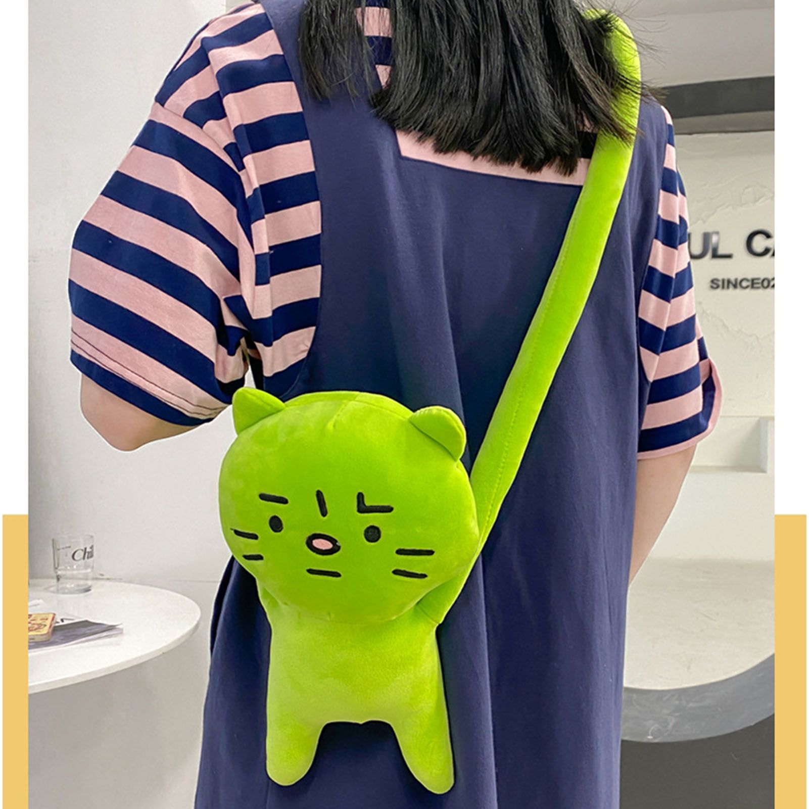 Plush Toy Shoulder Bag Cartoon Long Arm Anxiety Kitty Plush Purse Bag for view 11