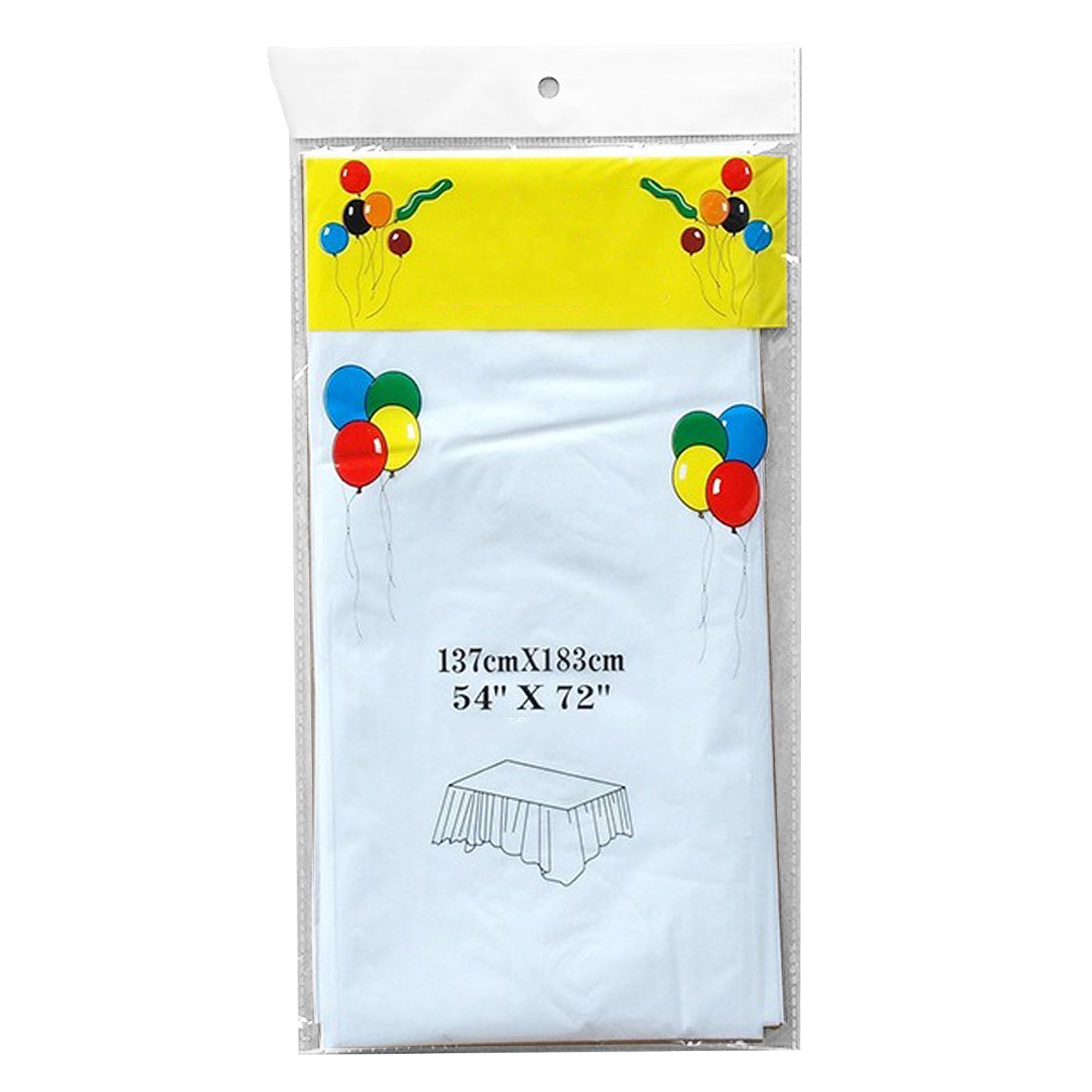 5Pcs Disposable Tablecloth White 137x183cm PE Protective Table Cloth for