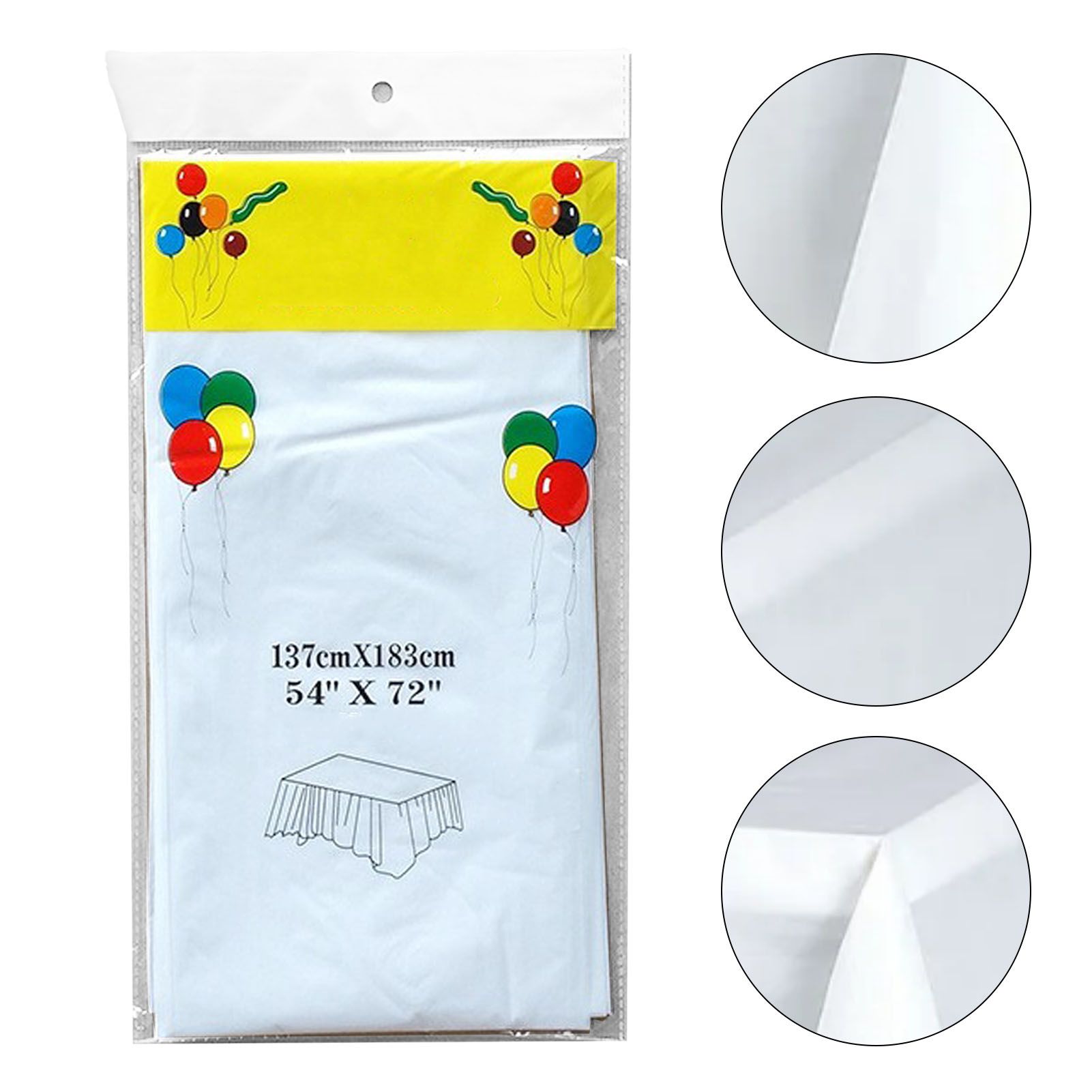 5Pcs Disposable Tablecloth White 137x183cm PE Protective Table Cloth for view 11